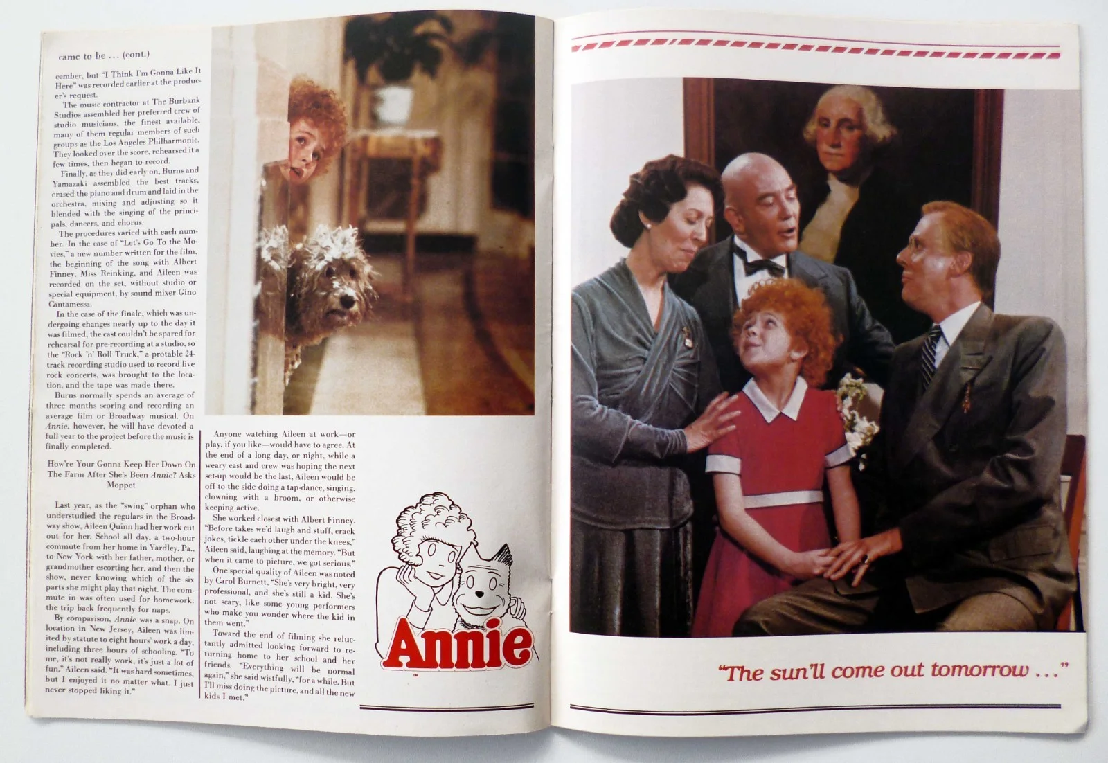 Annie Official Film Souvenir Program 1982, image 2