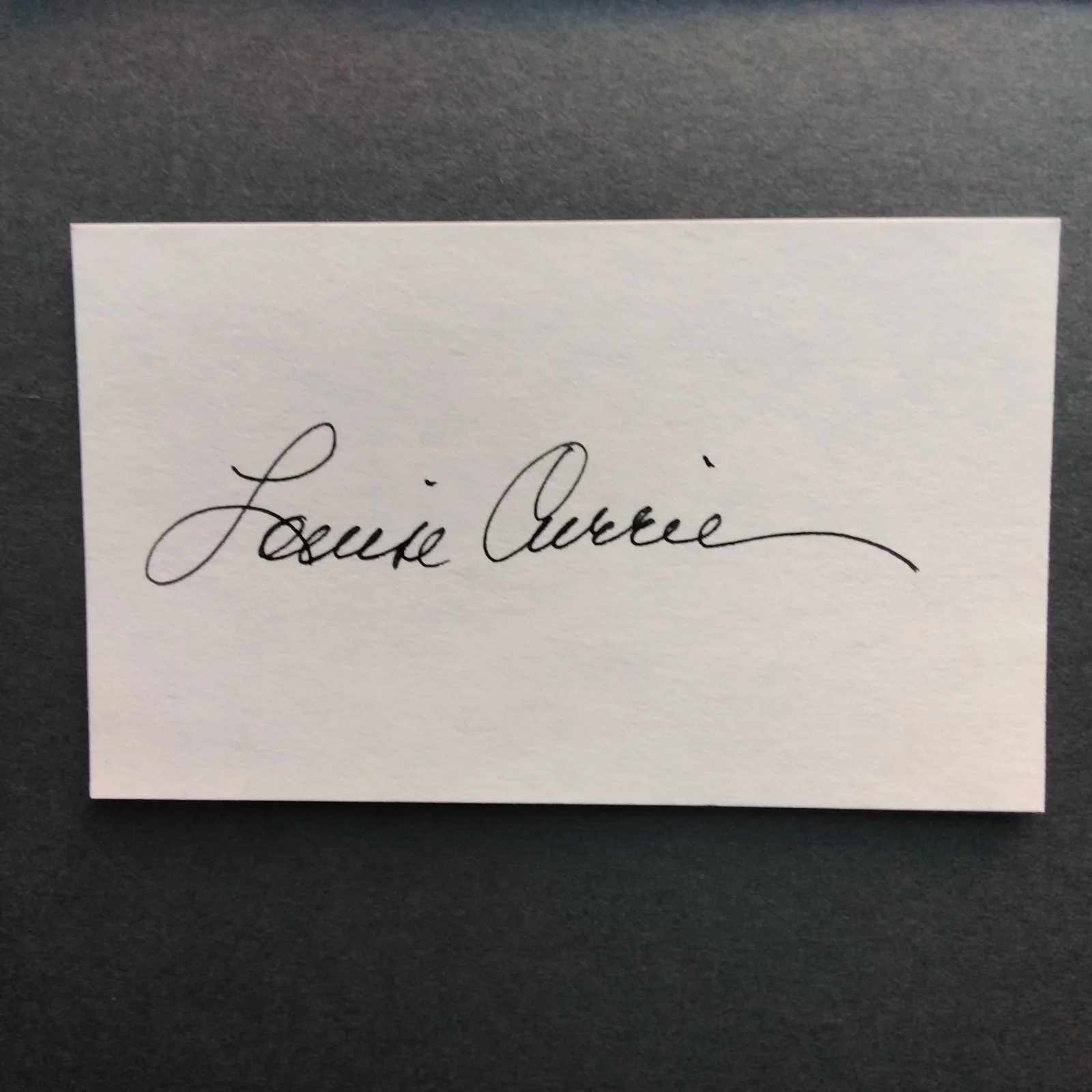 Louise Currie SIGNED Card 40s Movie TV Actress Captain Marvel Voodoo Man Ape Man, изображение 3