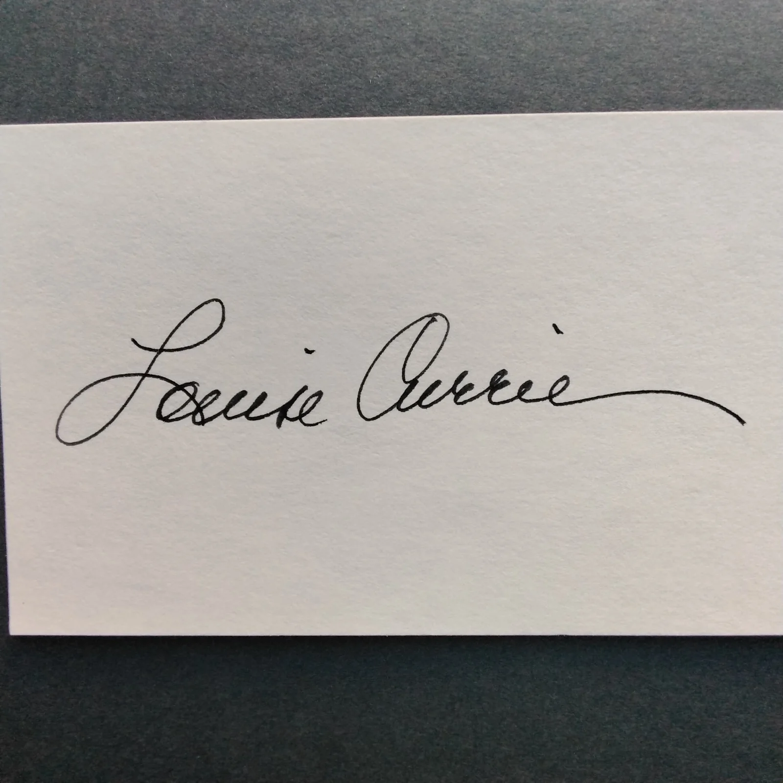 Louise Currie SIGNED Card 40s Movie TV Actress Captain Marvel Voodoo Man Ape Man, изображение 4