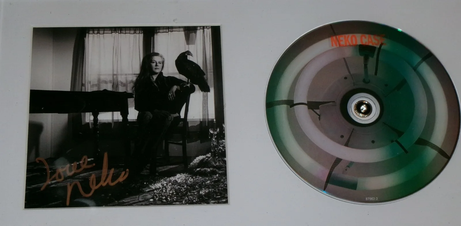 FRAMED MATTED SIGNED Neko Case NEON GREY MIDNIGHT GREEN CD JSA CERT, image 2