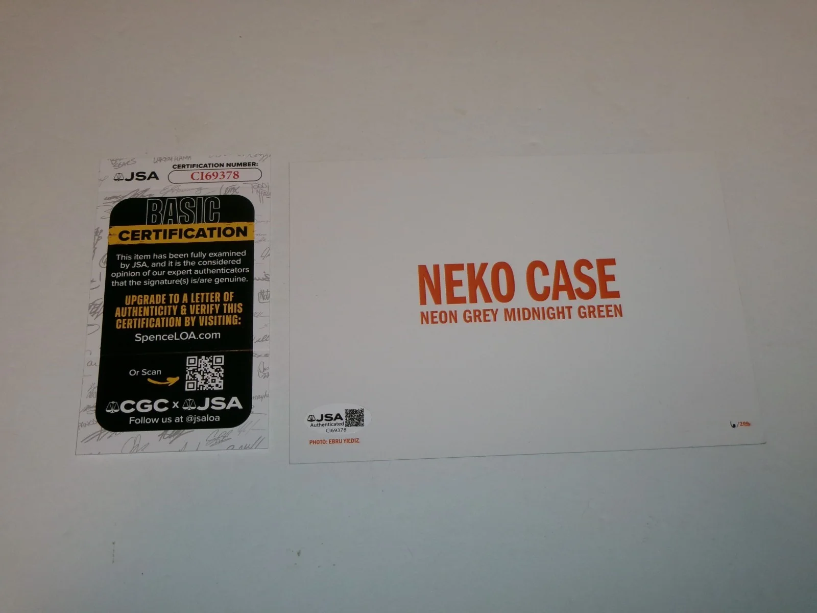 FRAMED MATTED SIGNED Neko Case NEON GREY MIDNIGHT GREEN CD JSA CERT, image 3