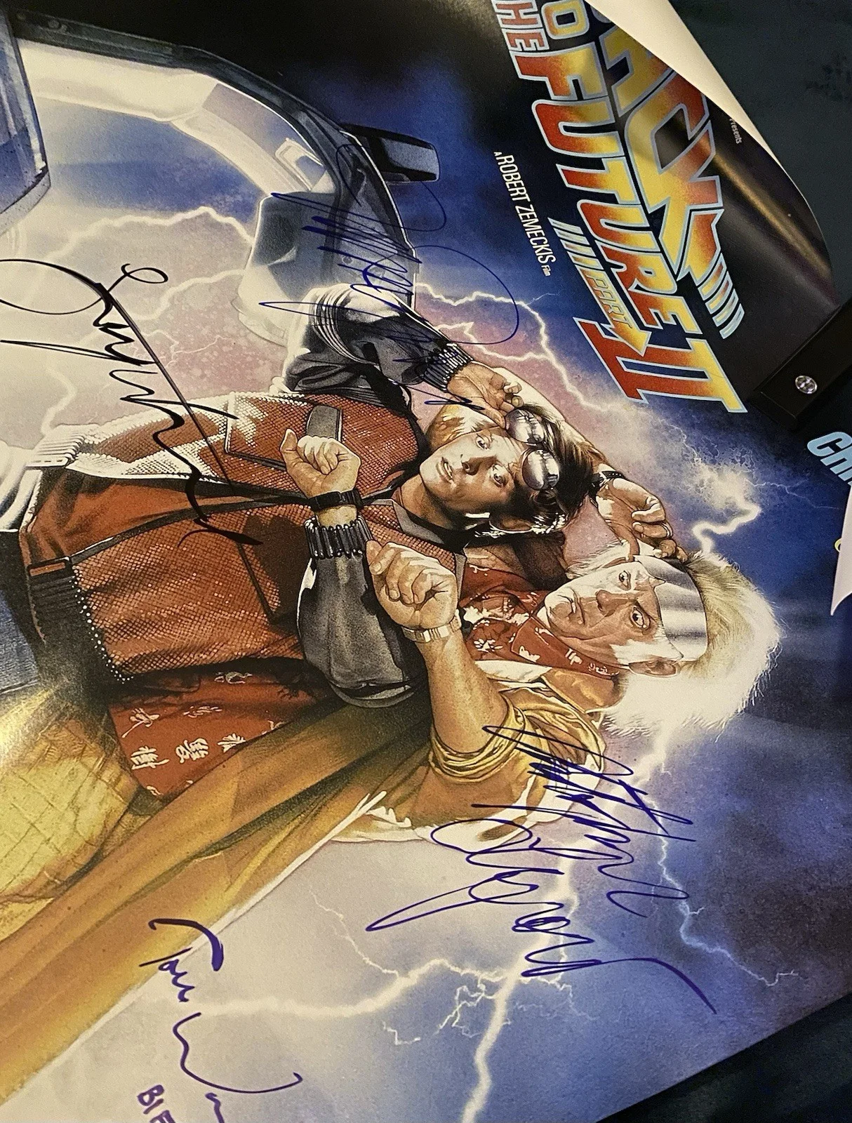 Back To The Future Cast Signed Autographed 40X27 Movie Poster COA Fox Lloyd, изображение 2