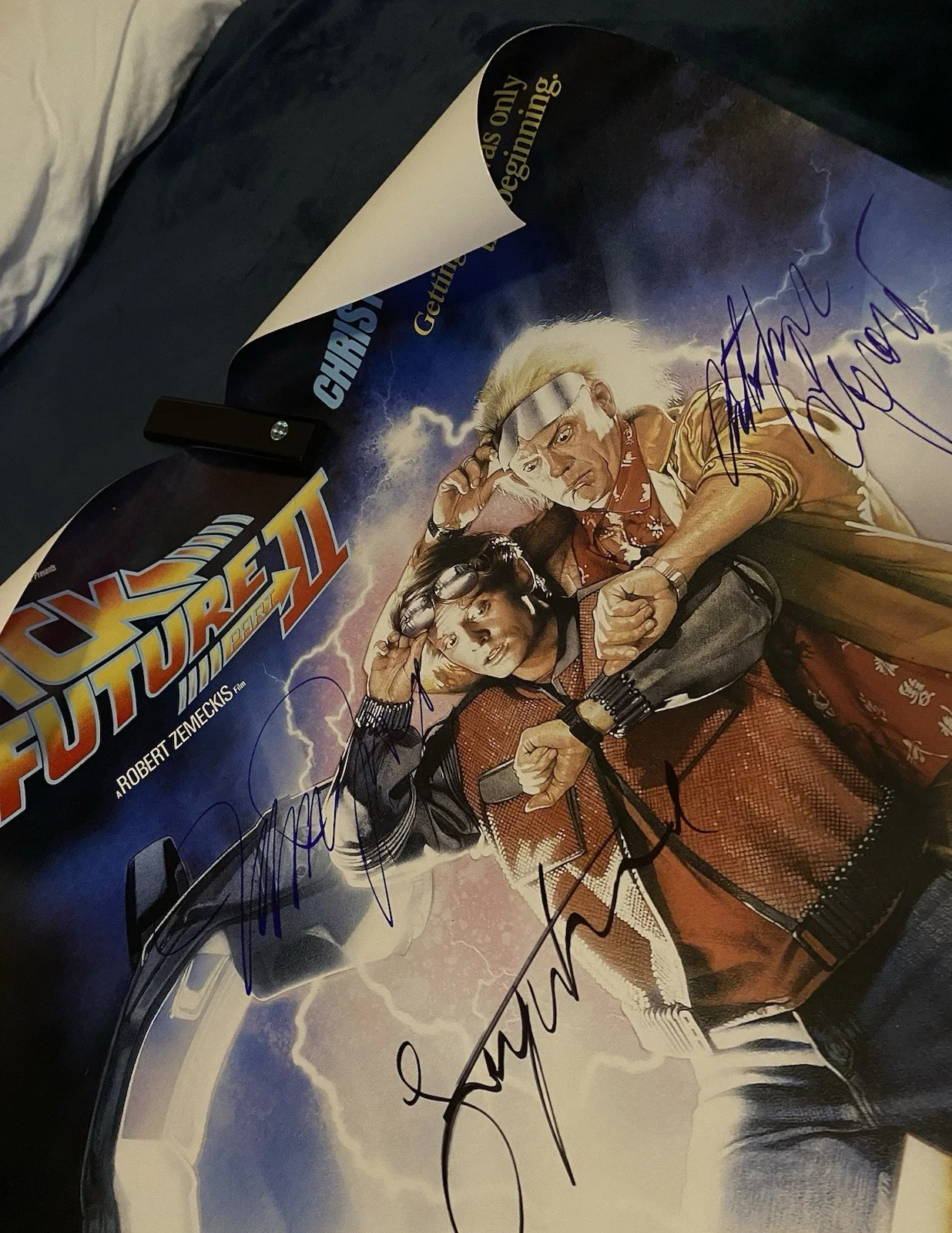 Back To The Future Cast Signed Autographed 40X27 Movie Poster COA Fox Lloyd, изображение 3