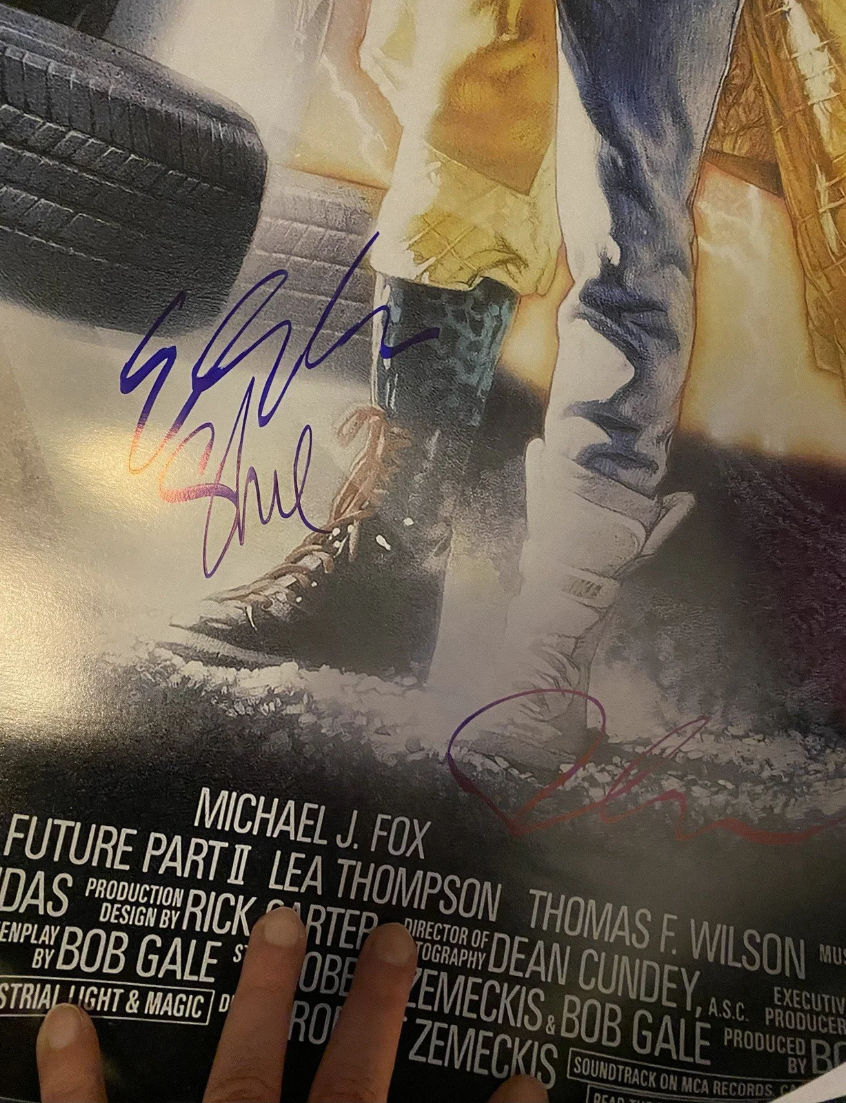 Back To The Future Cast Signed Autographed 40X27 Movie Poster COA Fox Lloyd, изображение 4