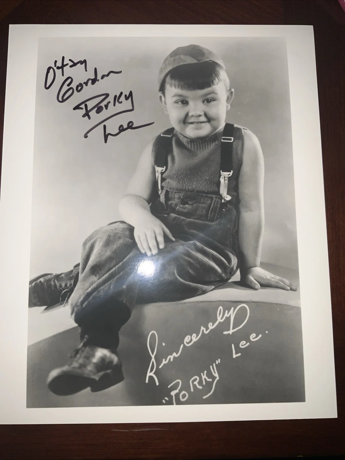 Gordon Porky Lee — EUGENE Gordon 'PORKY' LEE Little Rascals Actor AUTOGRAPHED Otay