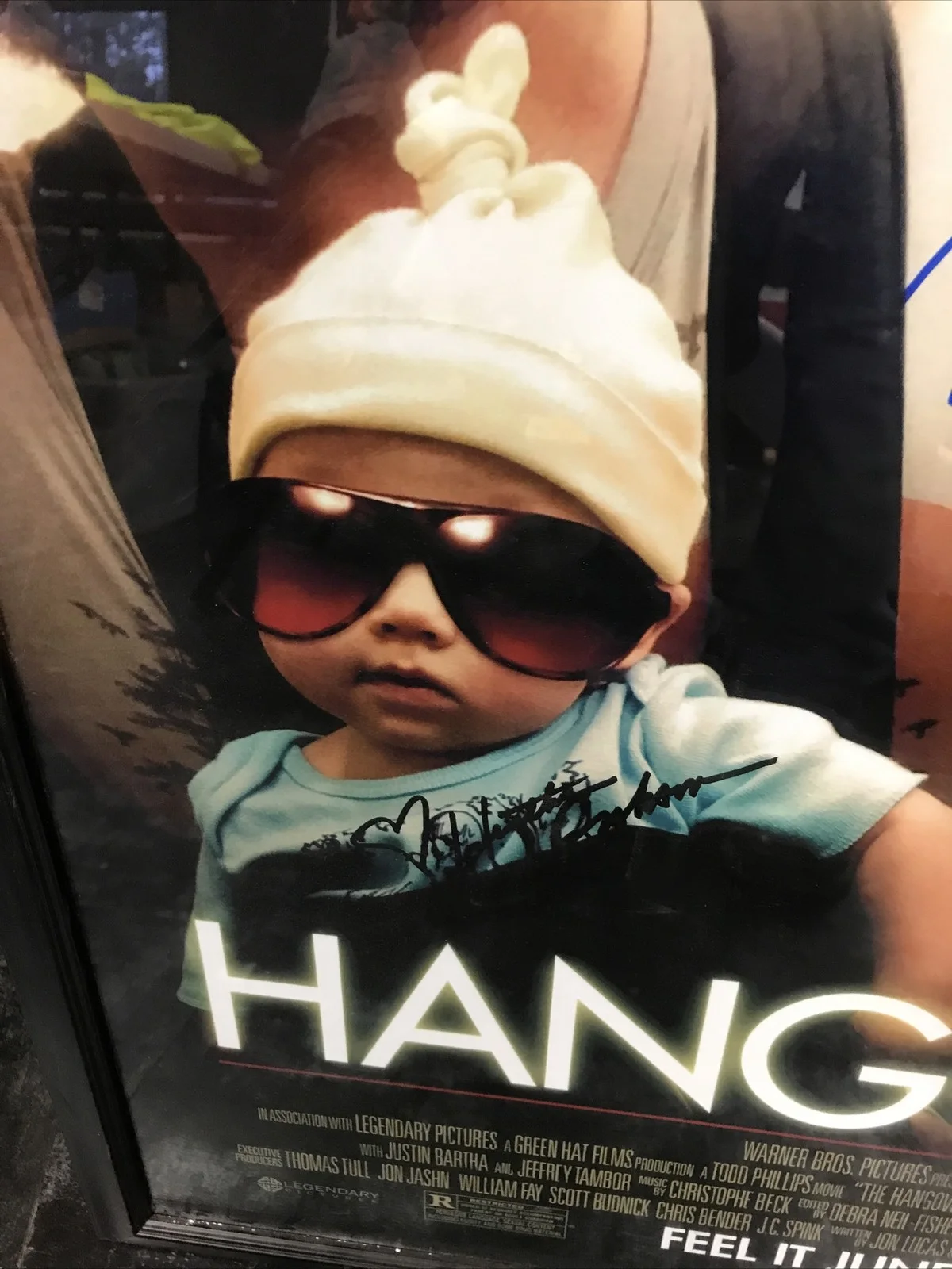 Bradley Cooper, Zach Galifianakis, Ed Helms — THE HANGOVER MOVIE POSTER 31” x 22”Autographed SIGNED by 4 NO FRAME, image 2