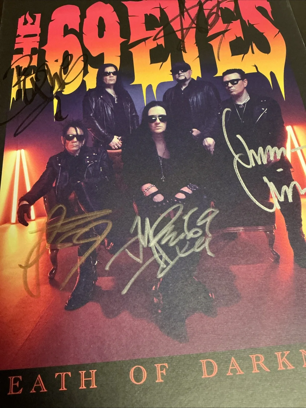 Signed Rock Poster 11” x 17” - The 69 Eyes Signed Poster 11” X 17 “, изображение 2
