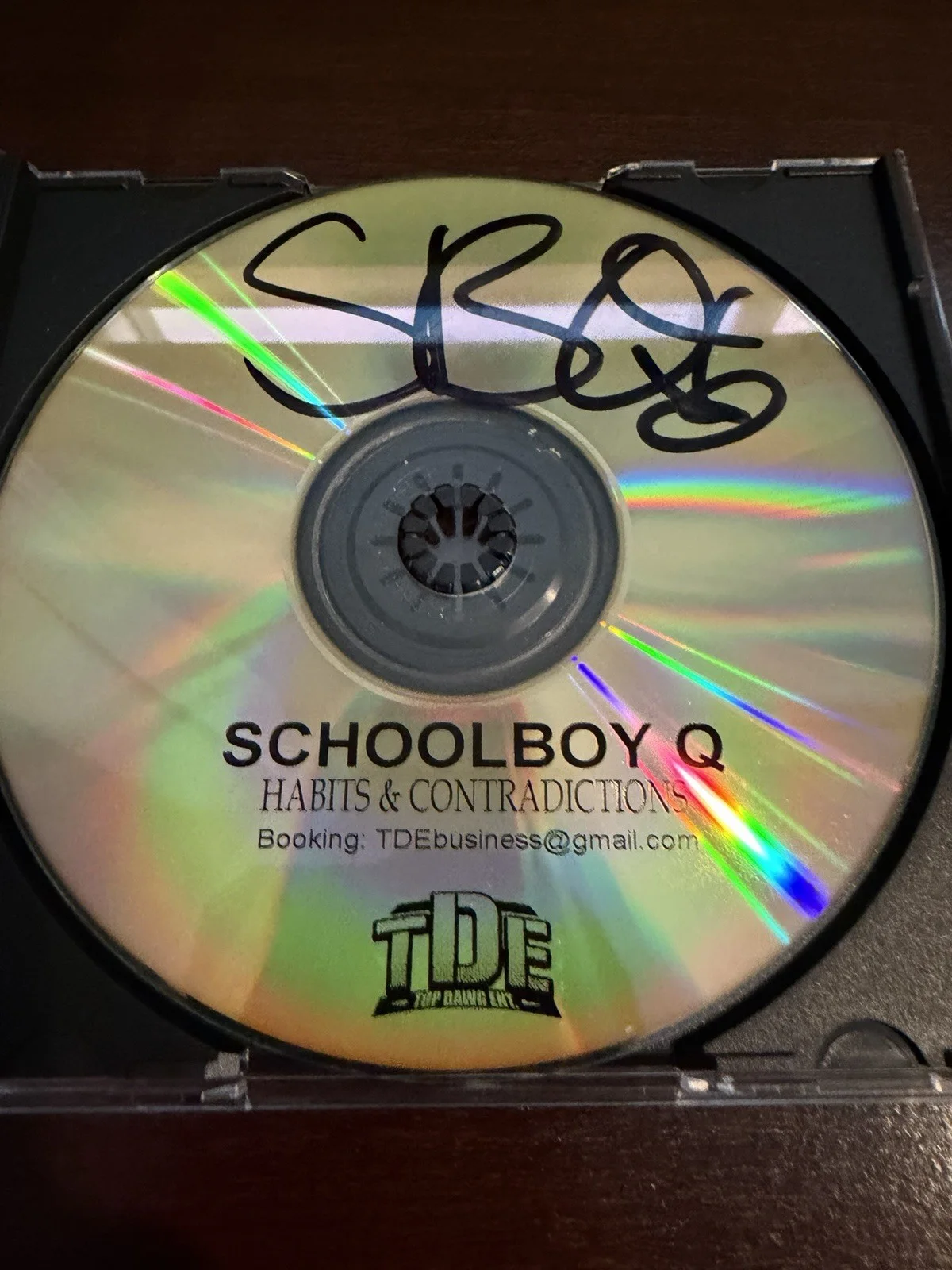 Autograph Signed Schoolboy Q Habits & Contradictions CD 1st Edition, изображение 2
