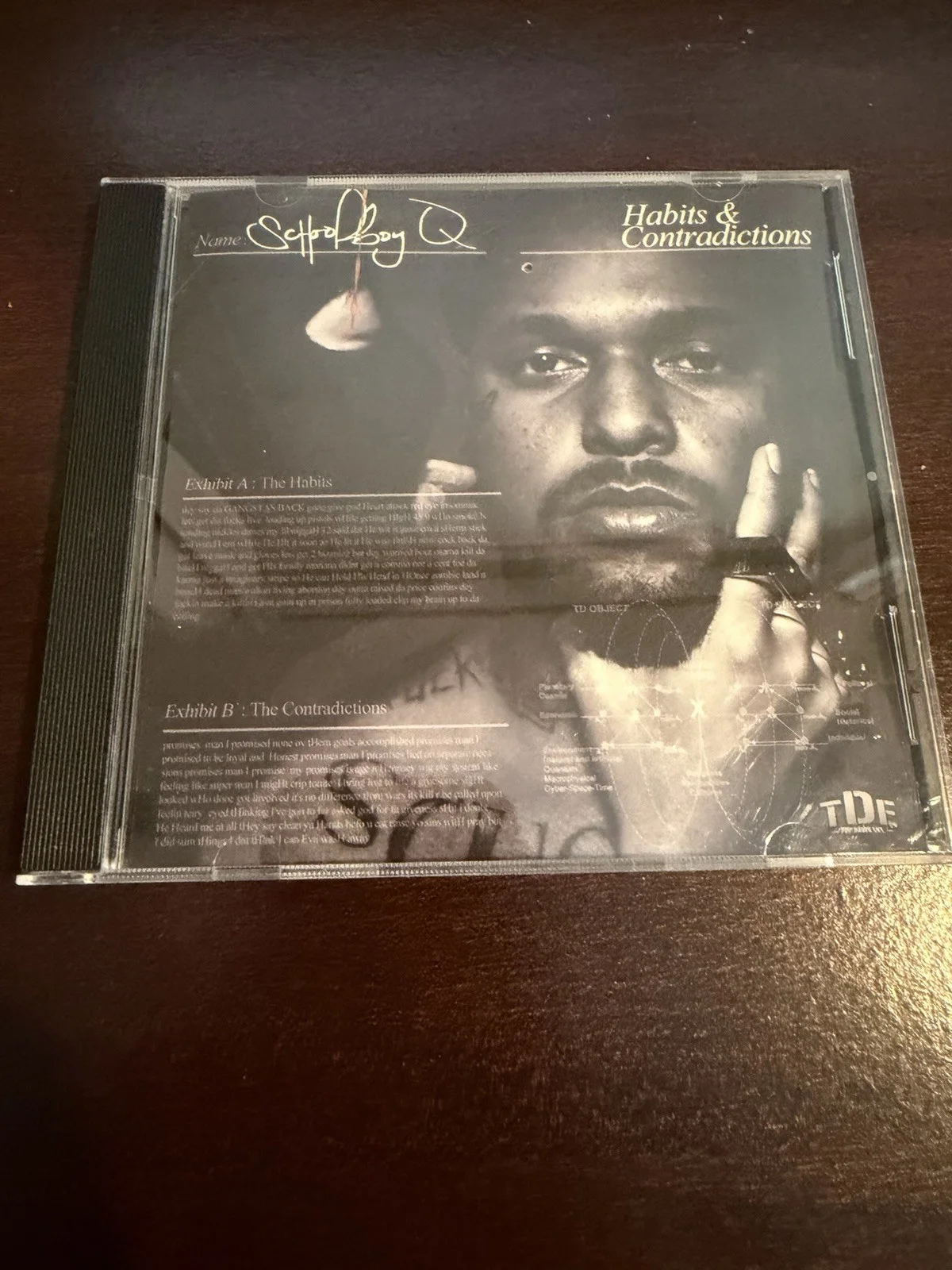 Autograph Signed Schoolboy Q Habits & Contradictions CD 1st Edition, изображение 5