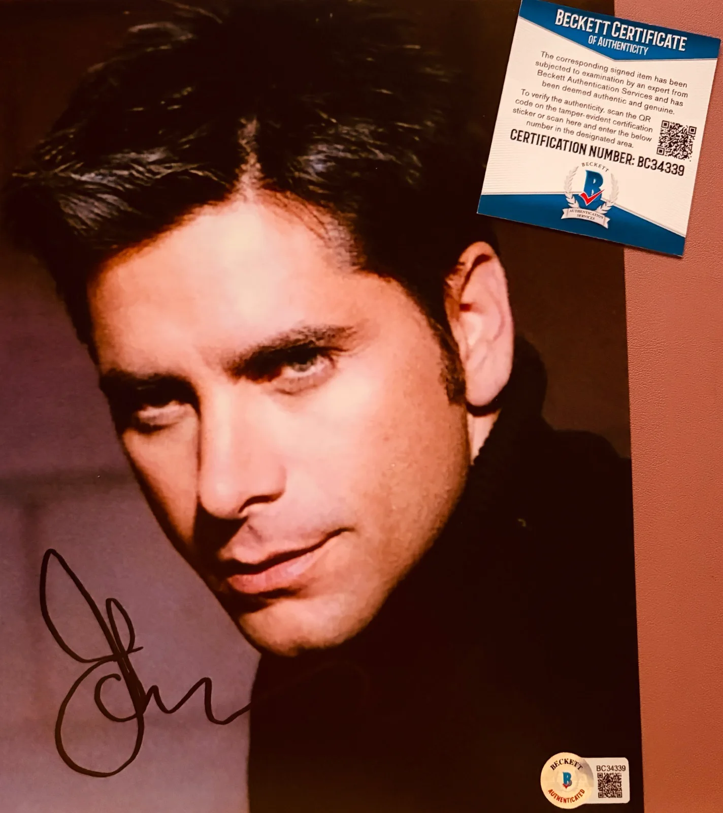JOHN STAMOS — John Stamos Signed (BAS) 8X10 COLOR•FULL HOUSE TV STAR• Beckett Certified, image 2