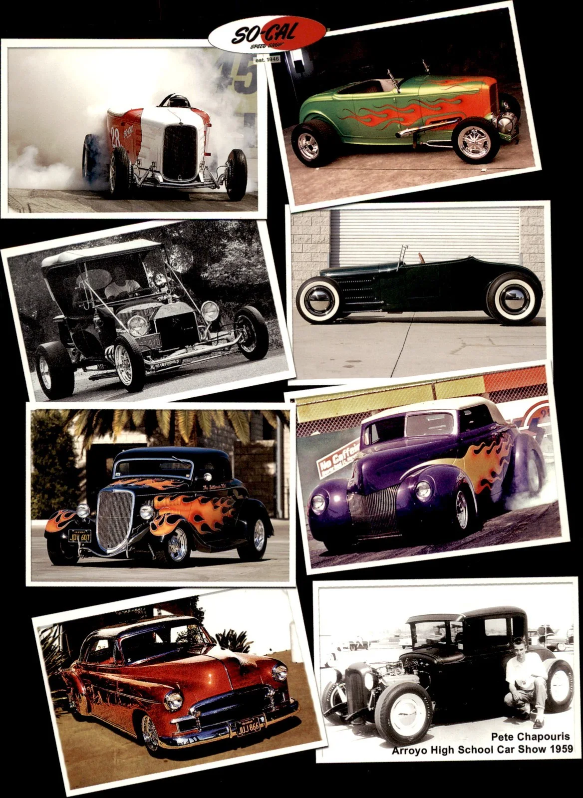 Pete Chapouris — Pete Chapouris Signed So-Cal Speed Shop 6.5x9 Promo Photo JSA COA Black Ink, изображение 2