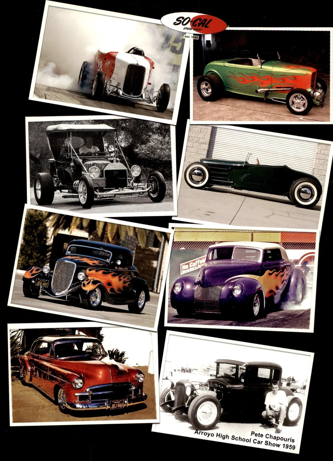 Pete Chapouris — Pete Chapouris Signed So-Cal Speed Shop 6.5x9 Promo Photo JSA COA Gold Ink, изображение 2