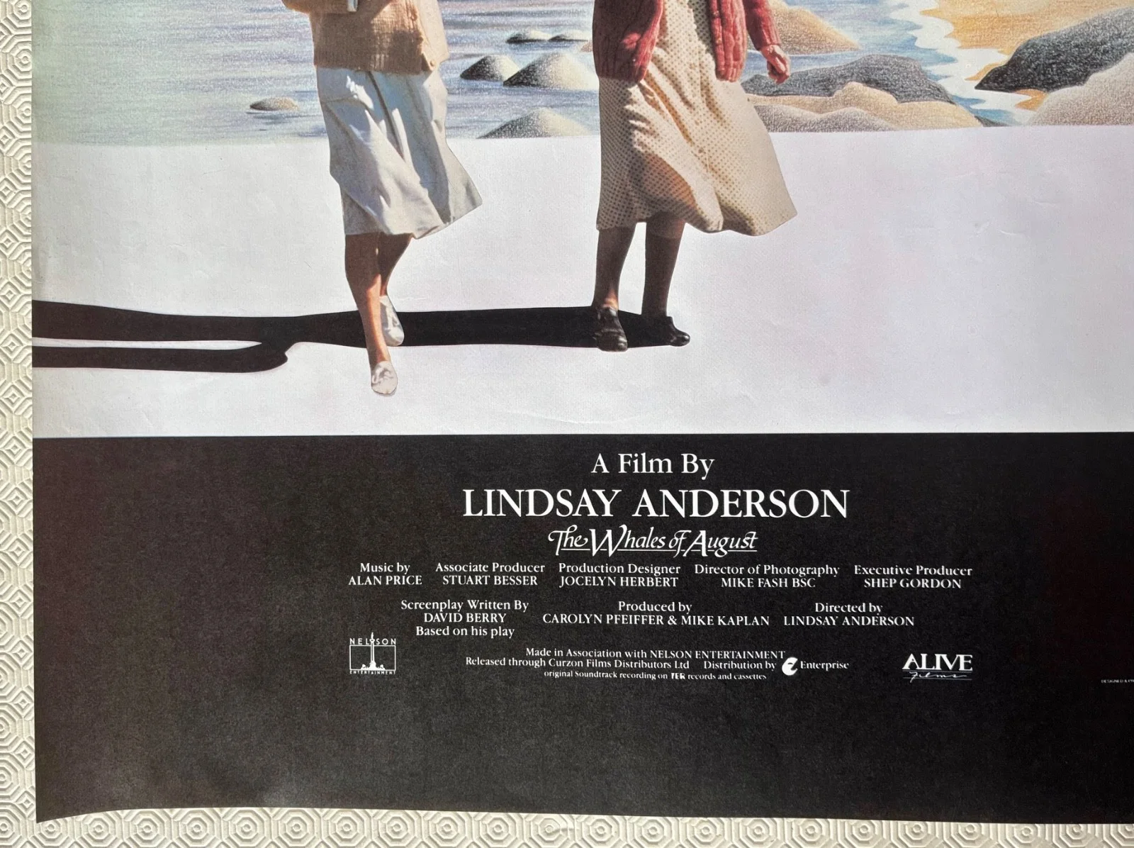 The Whales of August Original 1987 Quad Poster Bette Davis Vincent Price, изображение 2