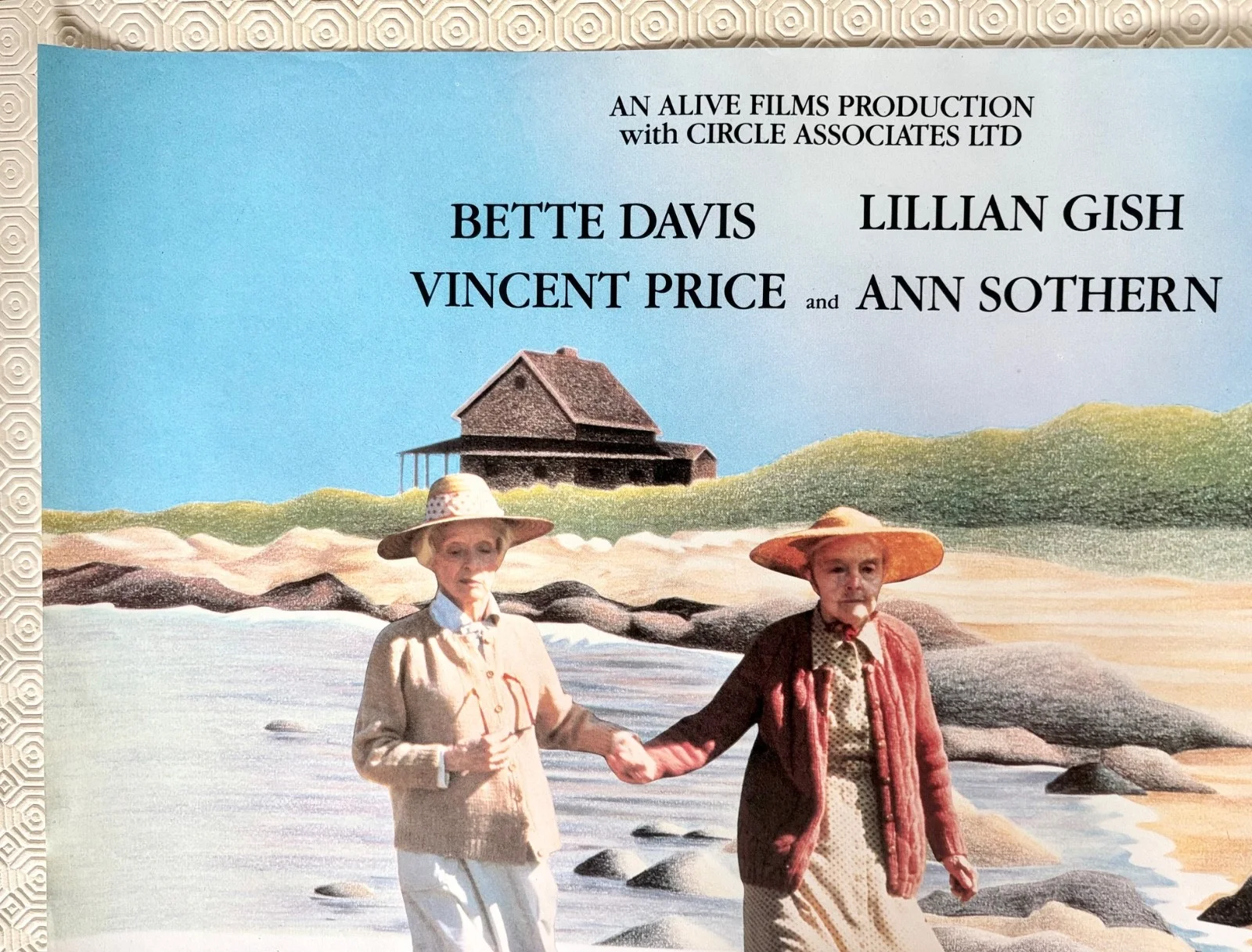 The Whales of August Original 1987 Quad Poster Bette Davis Vincent Price, изображение 5
