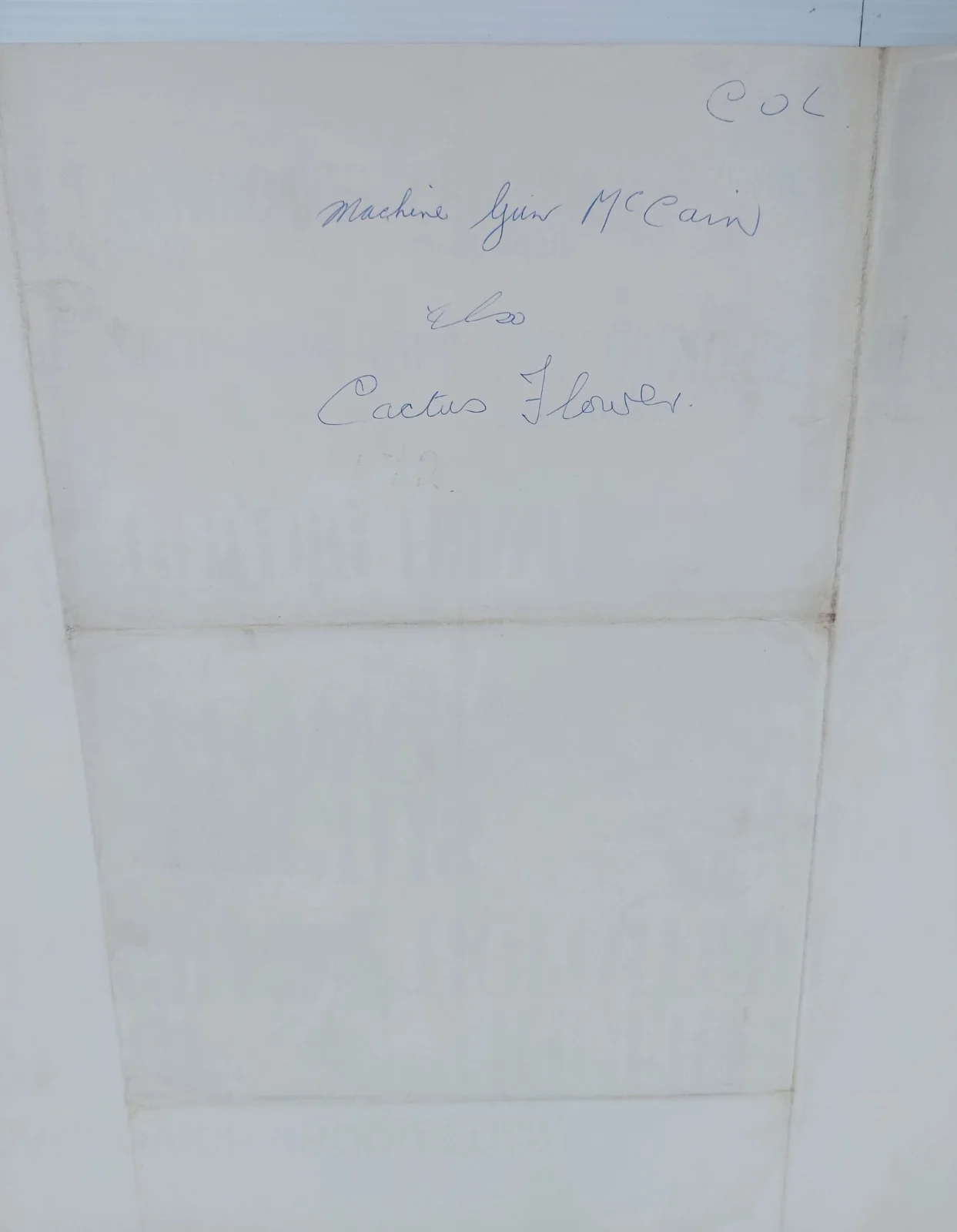 CACTUS FLOWER / MACHINE GUN McCAIN ORIGINAL UK QUAD DB FILM POSTER 1969, изображение 3