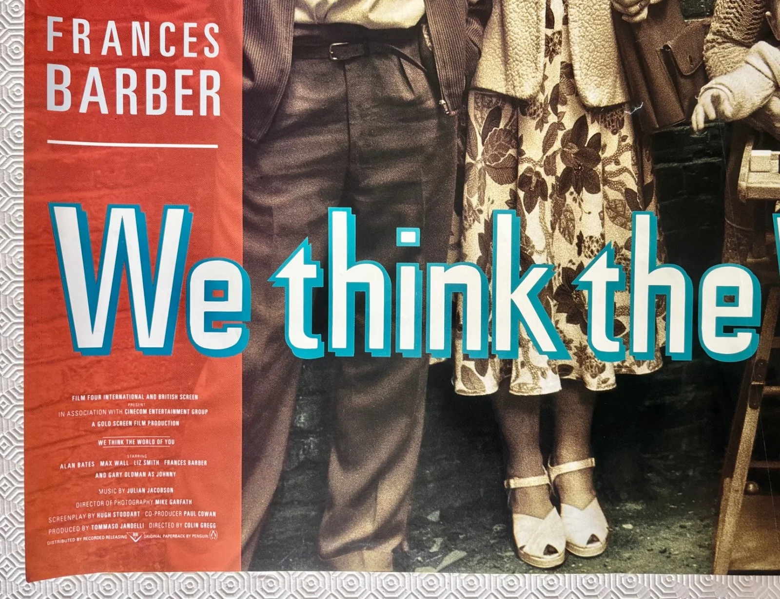 We Think The World Of You Original 1988 Quad Poster Alan Bates Gary Oldman, изображение 2