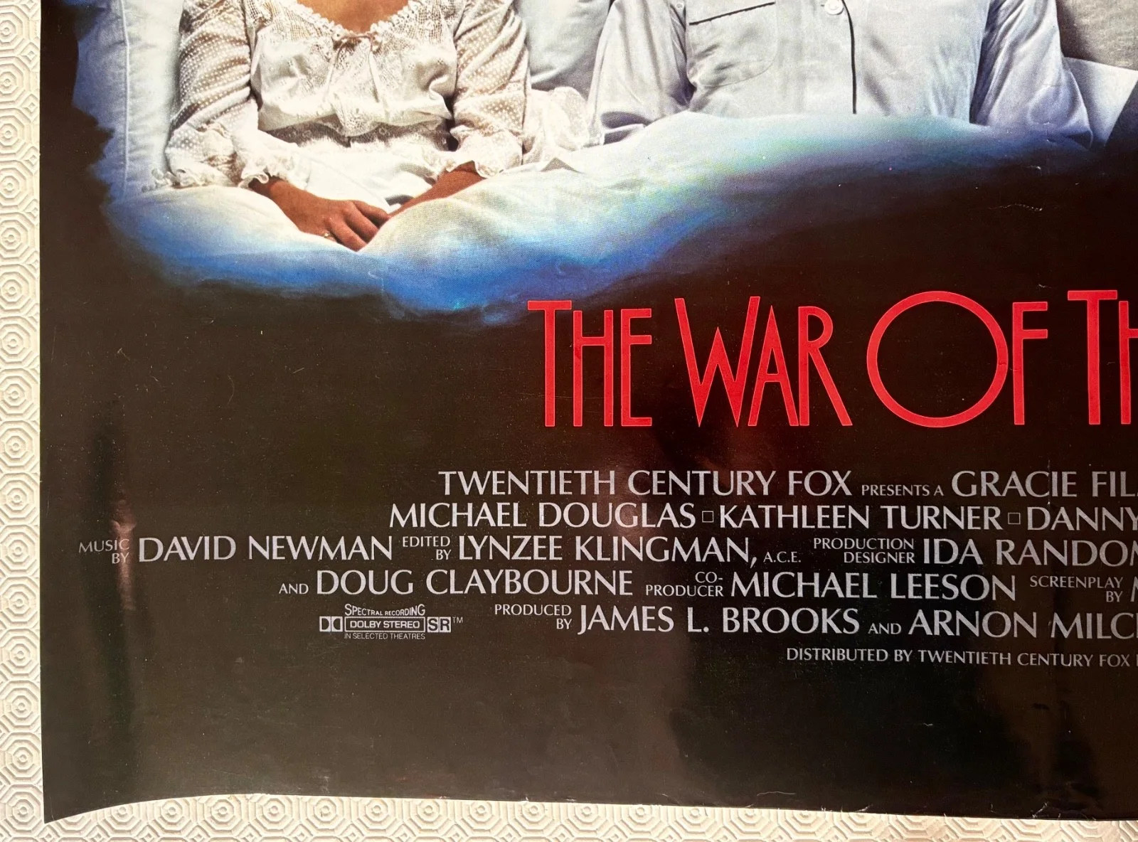 The War of The Roses Original 1989 Quad Poster Kathleen Turner Michael Douglas, изображение 2