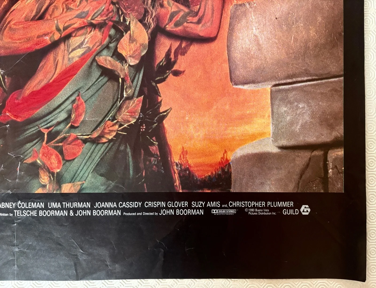 Where The Heart Is Original 1990 Quad Poster Dabney Coleman Uma Thurman, изображение 3