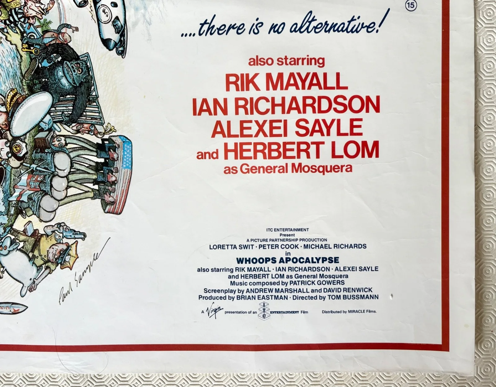 Whoops Apocalypse Original 1987 Quad Poster Loretta Swit Peter Cook Herbert Lom, изображение 2