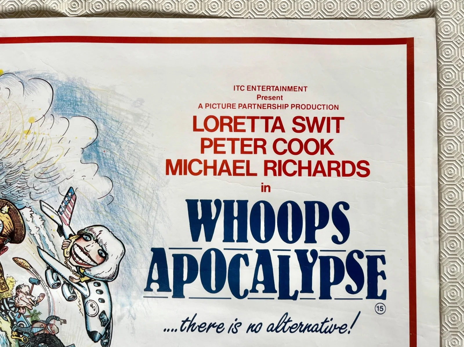 Whoops Apocalypse Original 1987 Quad Poster Loretta Swit Peter Cook Herbert Lom, изображение 3