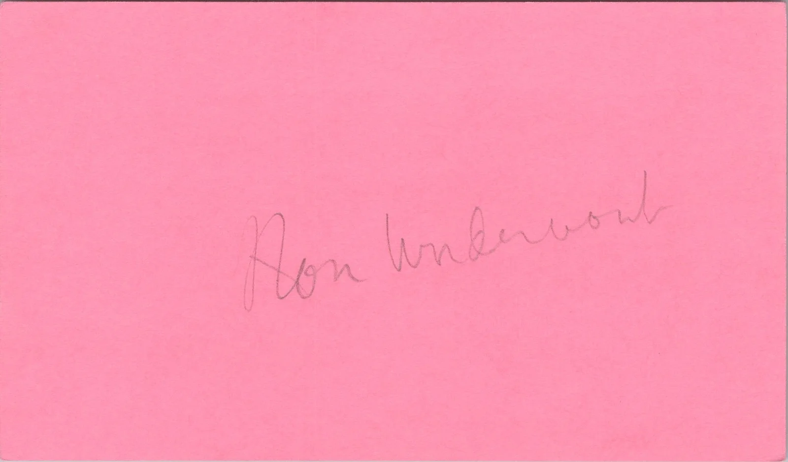 Ron Underwood — Ron Underwood Signed 3x5 Index Card Hawaii Five-0 Autographed, image 2