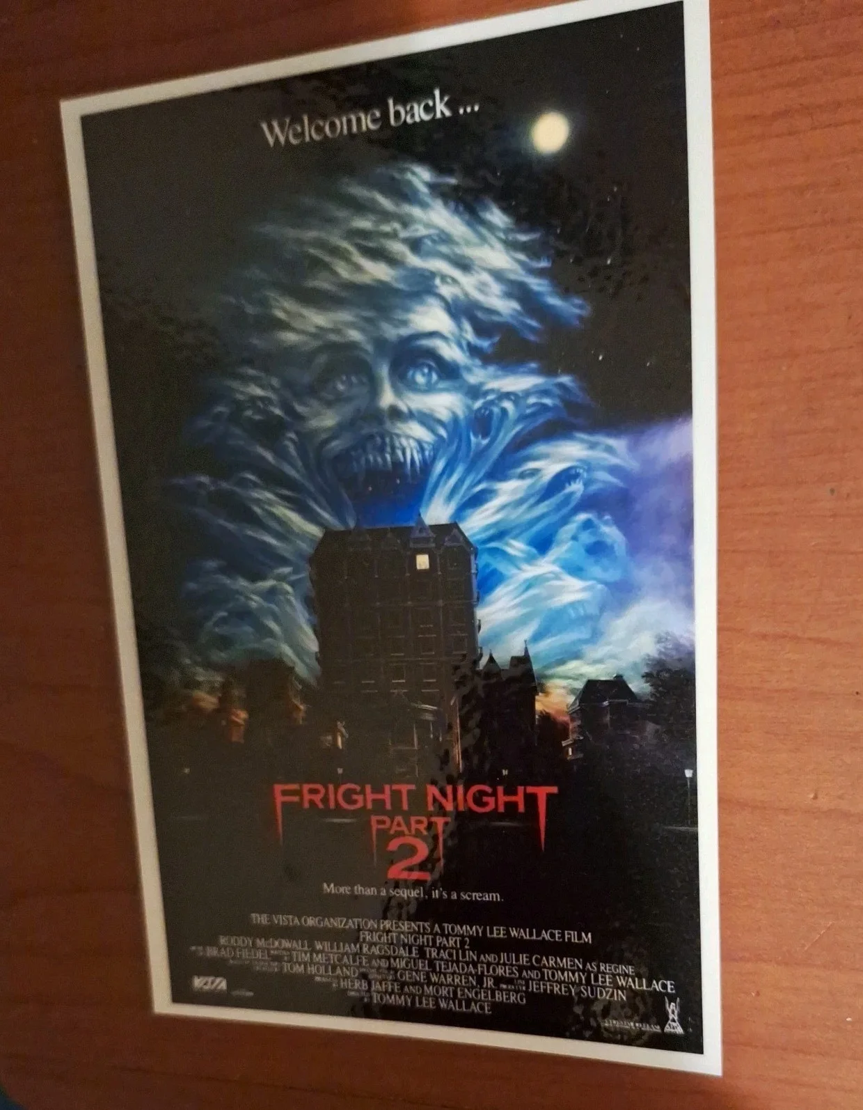 Vintage Style "Fright Night Part 2" 1988 Premium Reproduction Fine Art Postcard, изображение 2