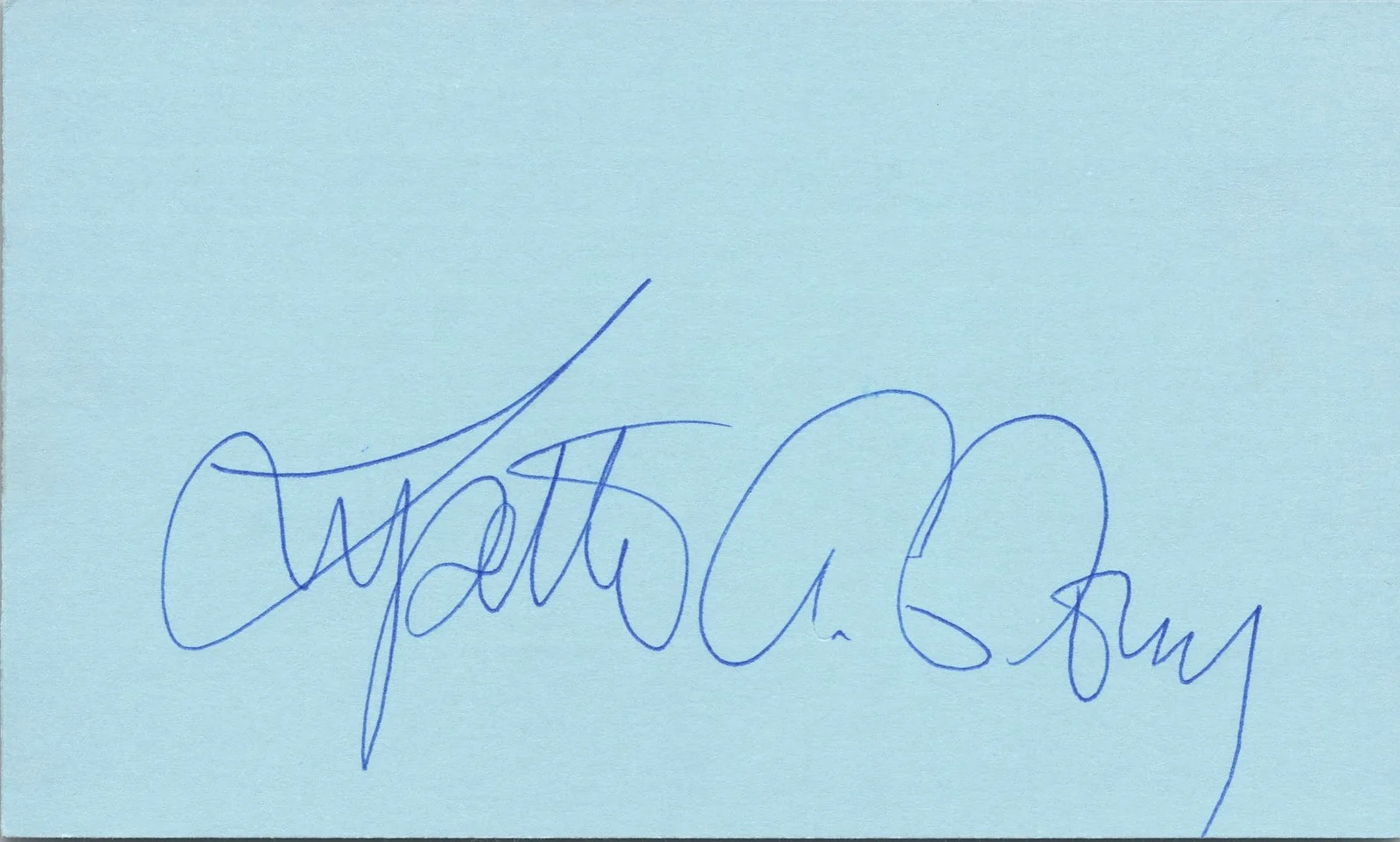 Lysette Anthony — Lysette Anthony Signed 3x5 Index Card Krull, Hollyoaks Autographed