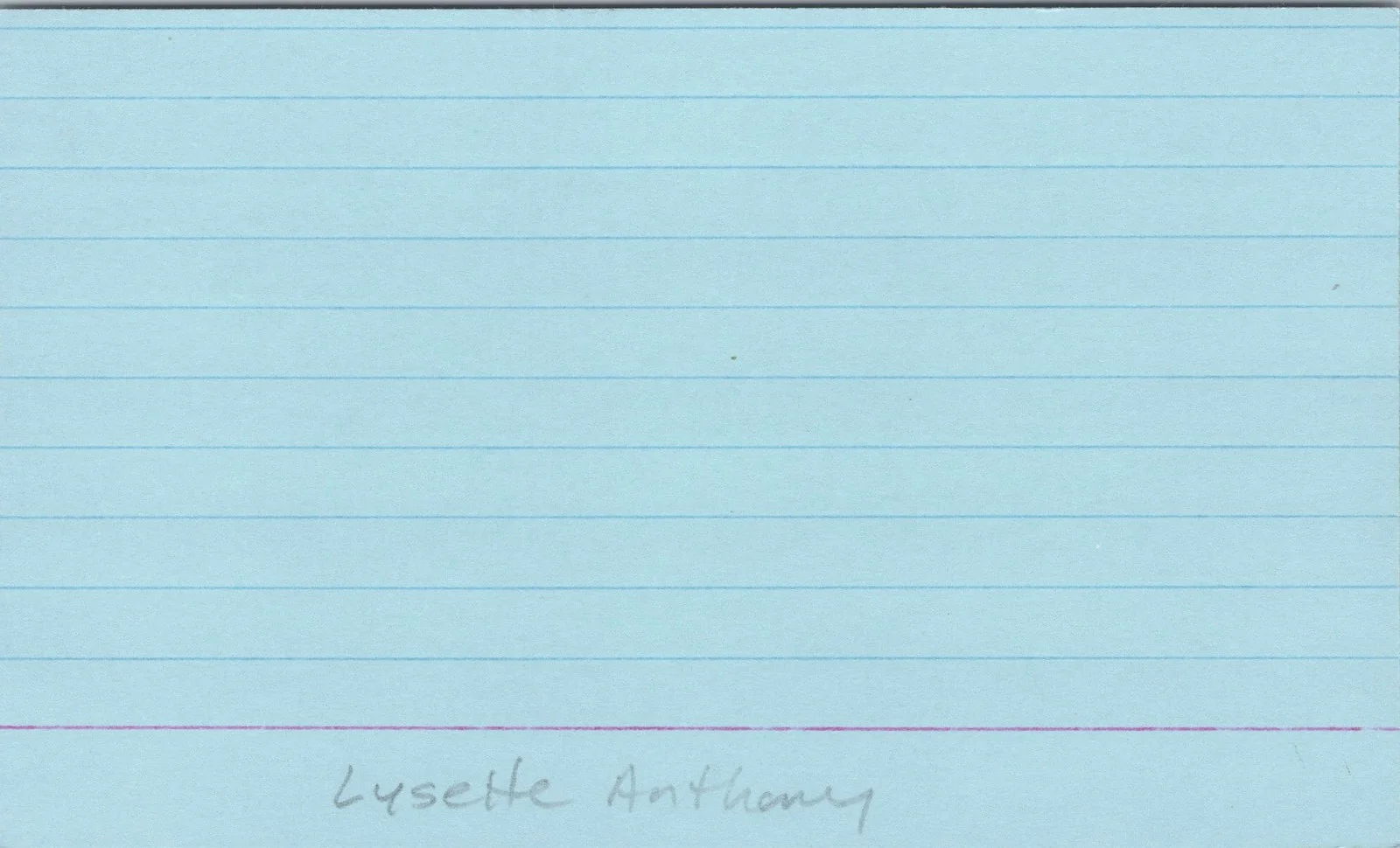 Lysette Anthony — Lysette Anthony Signed 3x5 Index Card Krull, Hollyoaks Autographed, image 2