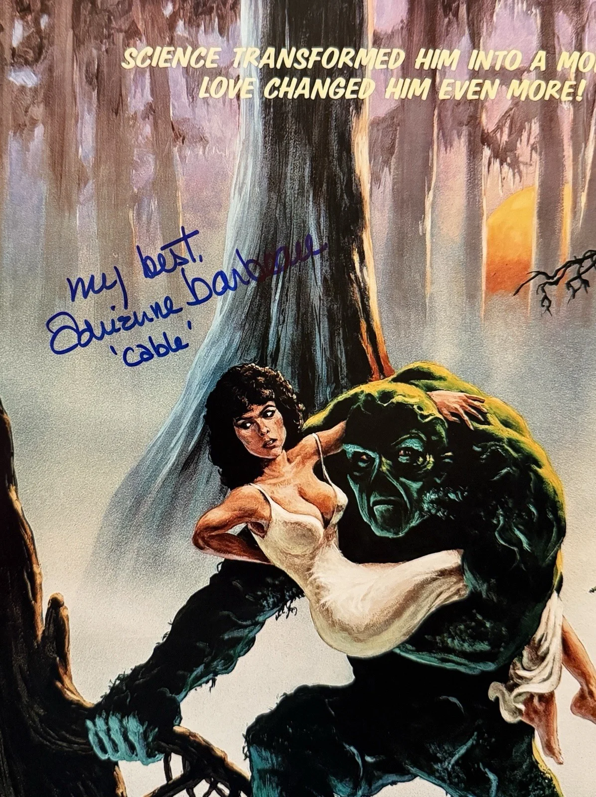 Adrienne Barbeau — Adrienne Barbeau SIGNED 11x17 Swamp Thing Movie Photo EXACT PROOF JSA COA A, изображение 2