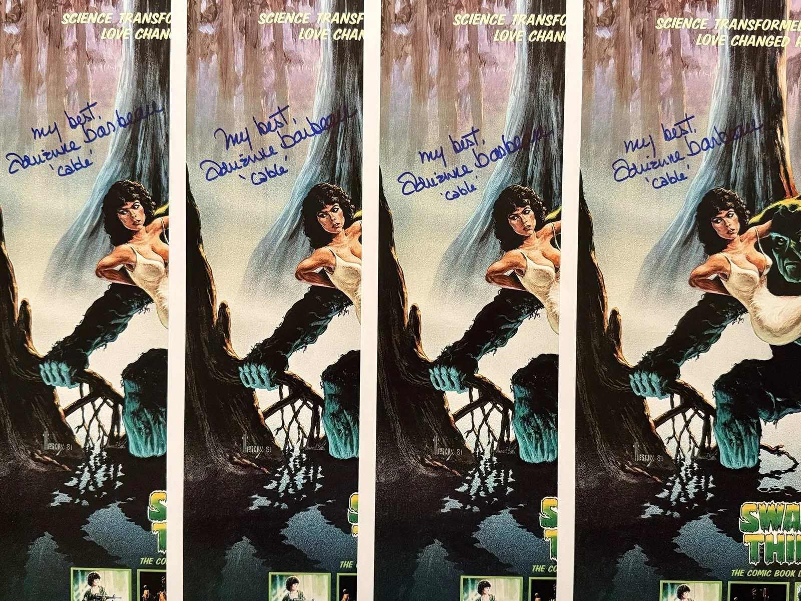 Adrienne Barbeau — Adrienne Barbeau SIGNED 11x17 Swamp Thing Movie Photo EXACT PROOF JSA COA A, изображение 4
