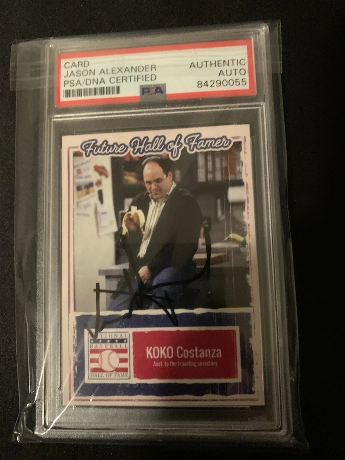 Jason Alexander Signed Card Rare SEINFELD PSA/DNA Slabbed, image 2
