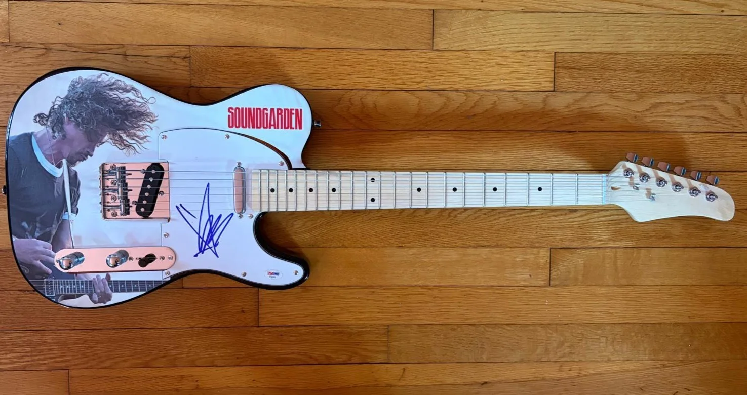 Chris Cornell — CHRIS CORNELL SIGNED AUTOGRAPHED WRAPPED TELECASTER GUITAR SOUND GARDEN PSA A, изображение 2