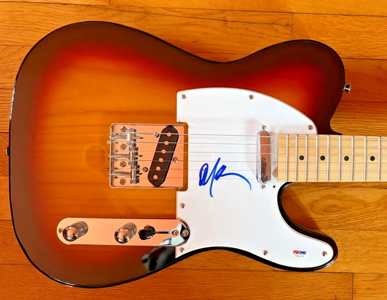 Willie Nelson — WILLIE NELSON SIGNED AUTOGRAPHED TELECASTER GUITAR ON THE ROAD AGAIN CRAZY PSA A