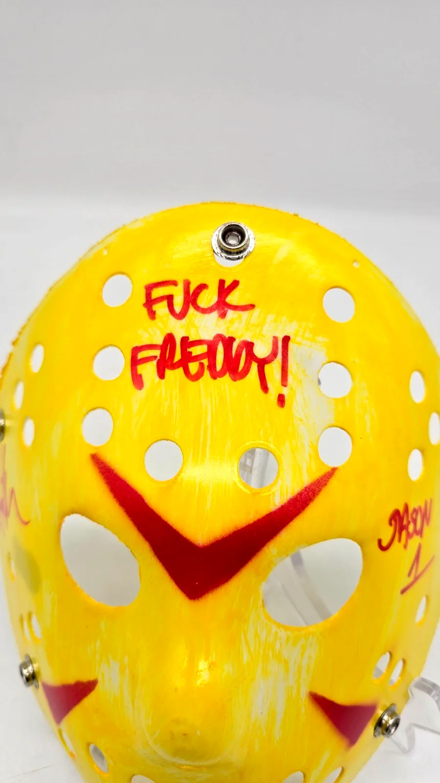 Friday the 13th Ari Lehman Jason Vorhees Signed Mask Beckett Certified F Freddy, изображение 3