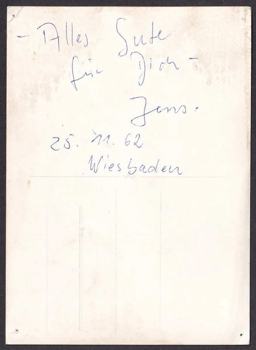 Monique et Jens German performers signed postcard Wiesbaden 1962, изображение 2