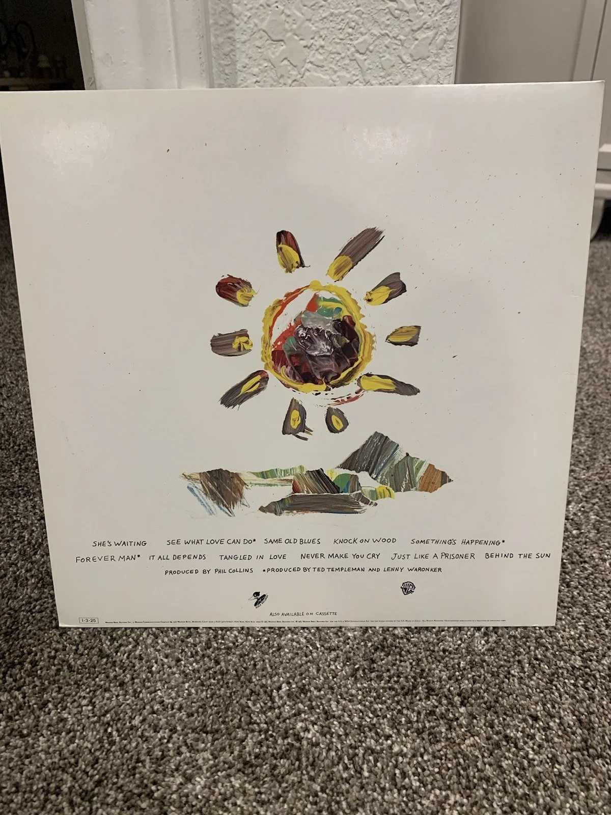 Eric Clapton Signed “Behind the Sun” Vinyl LP Autographed Cover Dated 1990, image 3