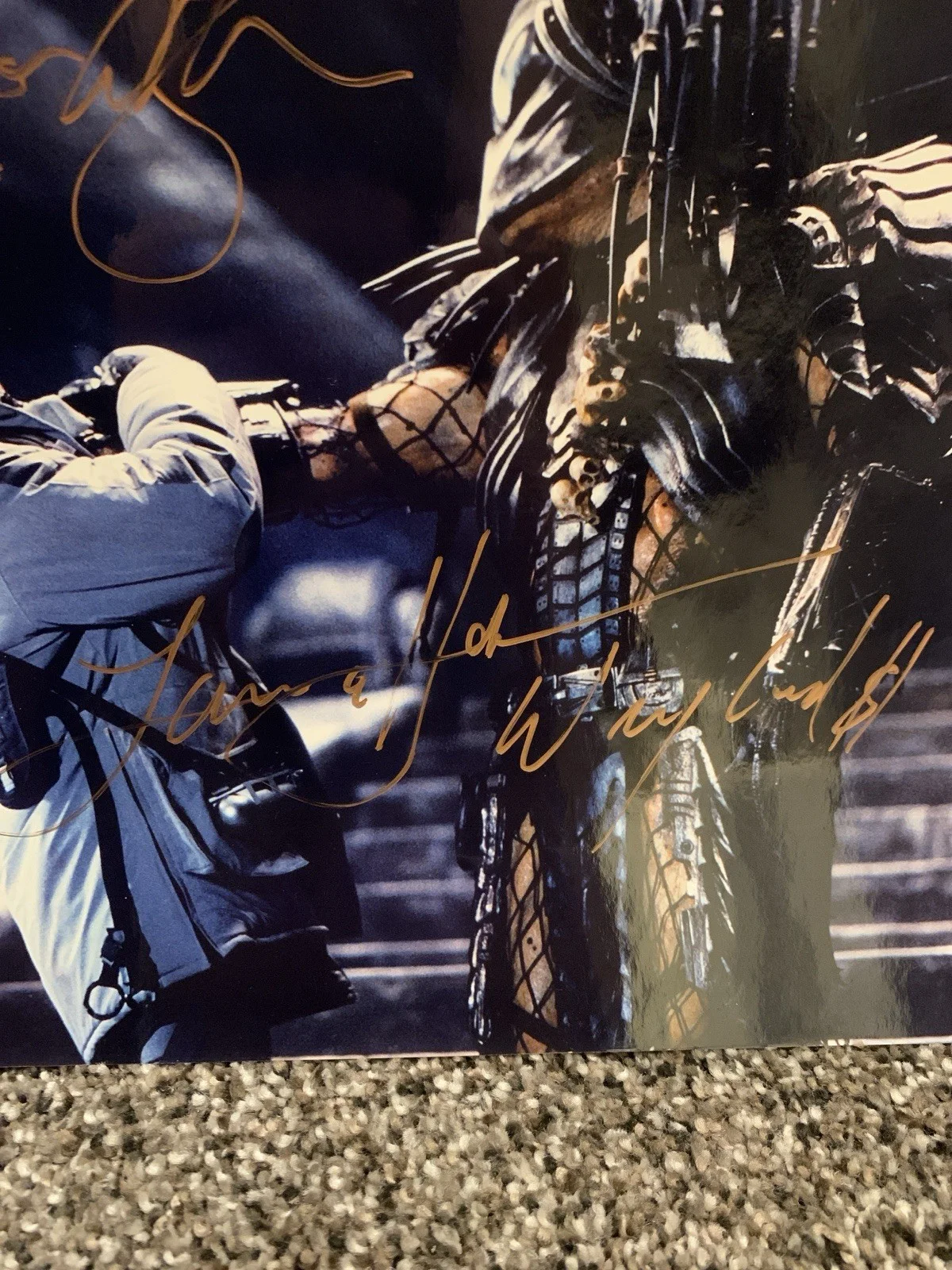 Alien vs Predator Signed 10x8 Photo Glossy Ian Whyte Predator Autographs COA, image 2