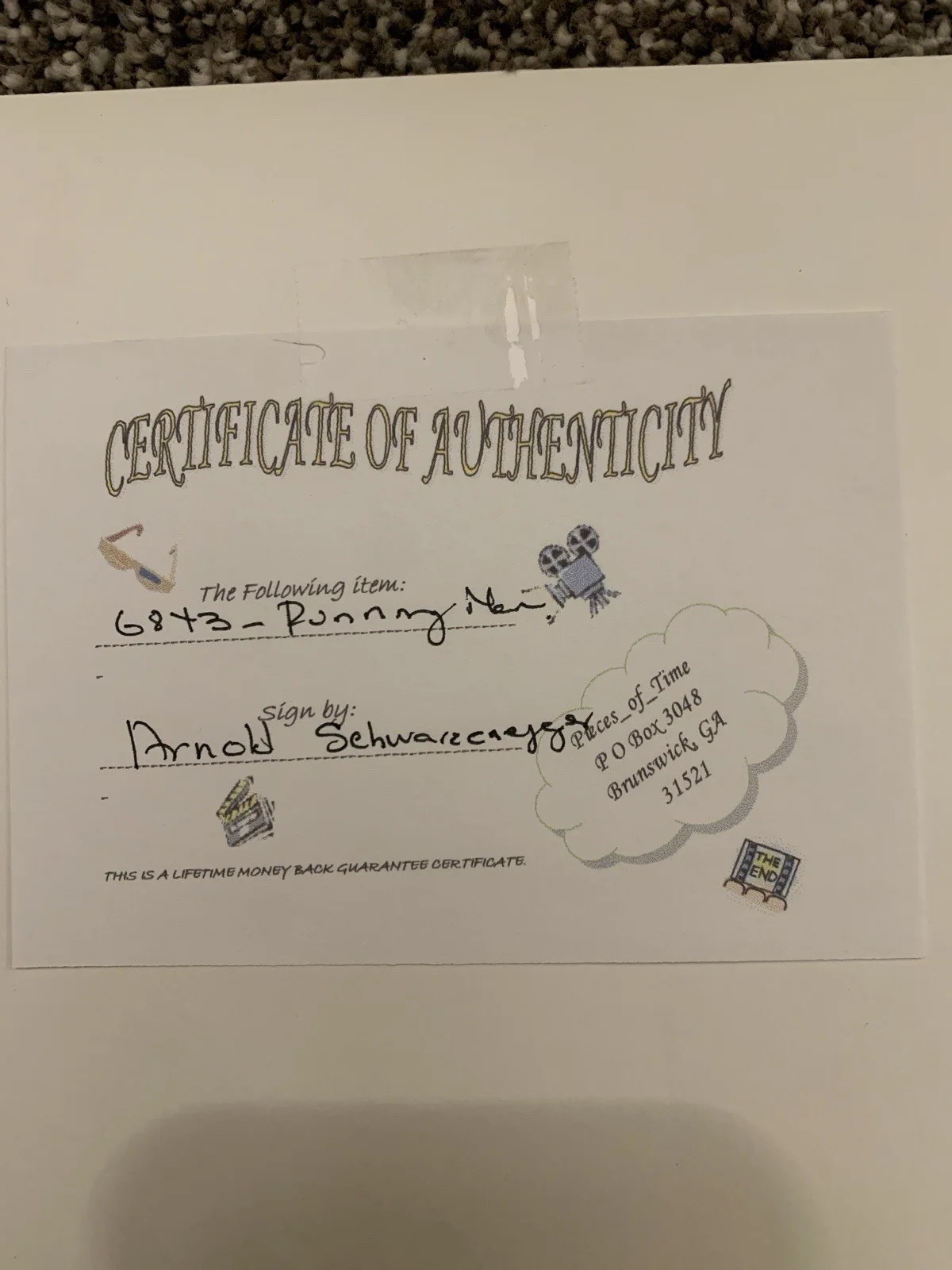 Arnold Schwarzenegger Signed 10x8 Photo The Running Man Autograph COA, изображение 3