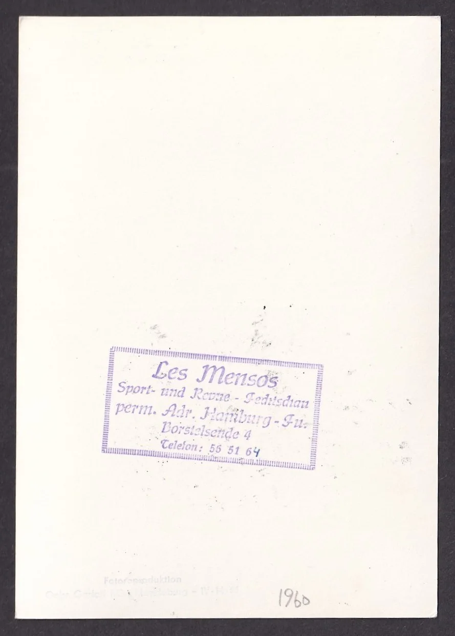 "Les Mensos" German performers signed card 1960, image 2