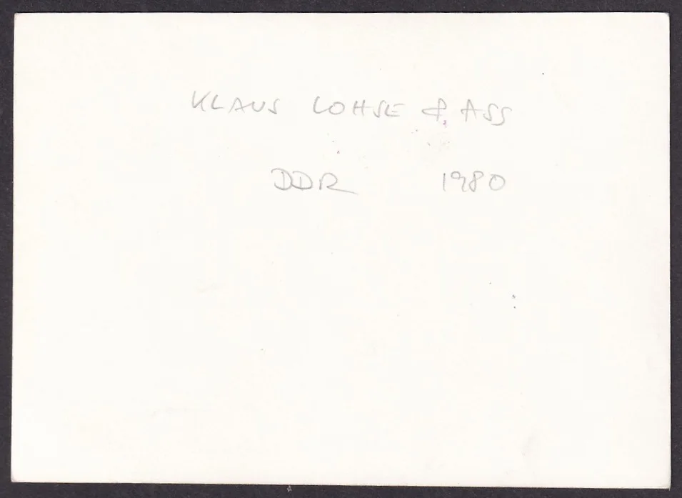 Klaus Lohse German (DDR) performer signed card 1980, image 2