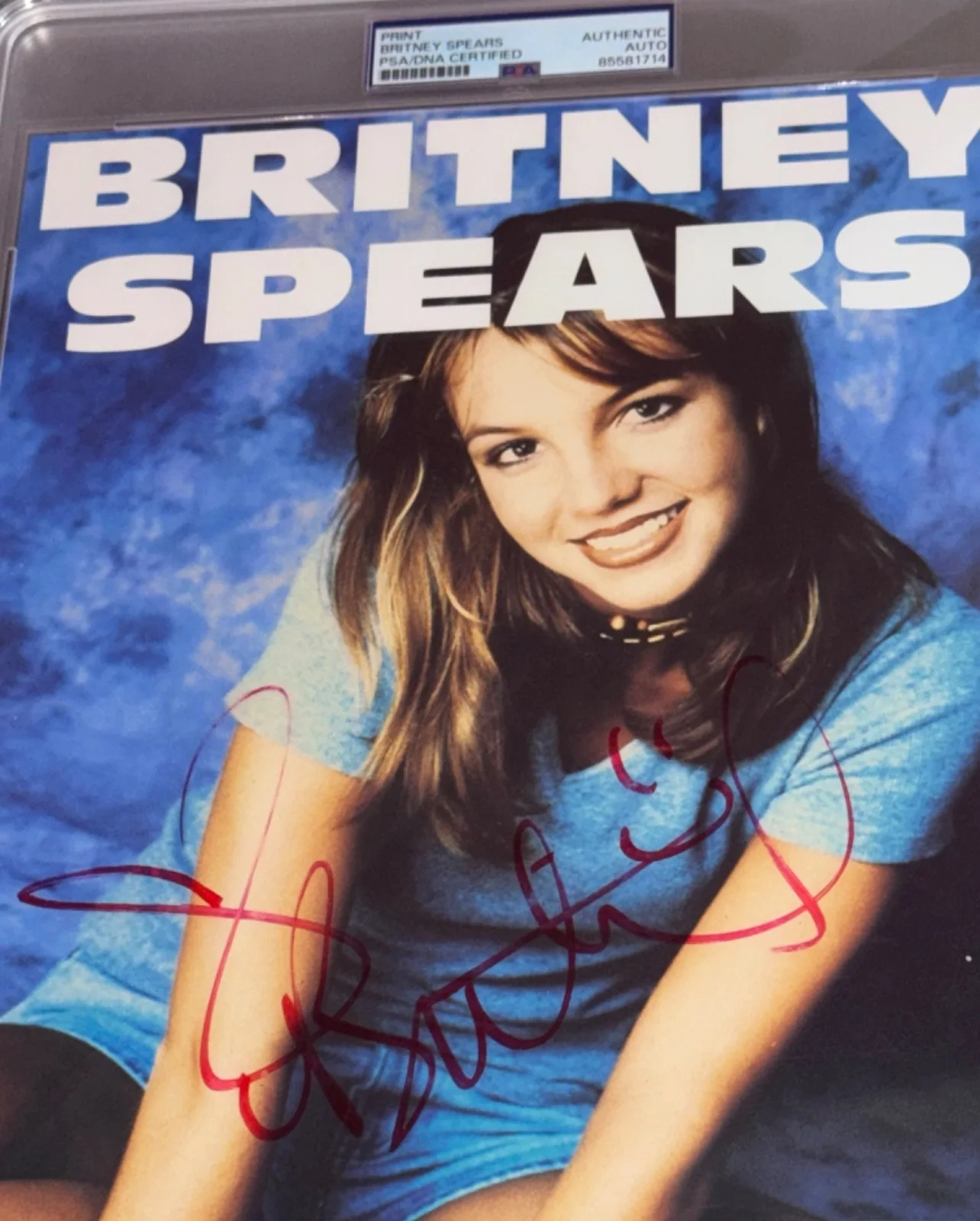 PSA Signed Britney Spears Photo Autographed Early Brit Very Young 8x10 Auto PSA, image 5