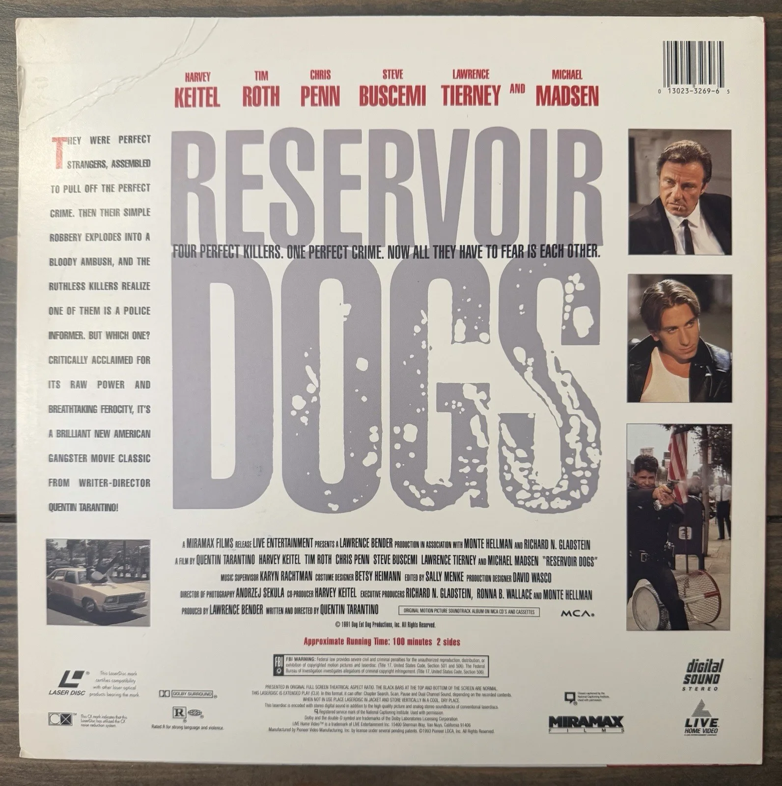 ✅ PSA Authenticated Quentin Tarantino Signed Reservoir Dogs LaserDisc Cover, изображение 4