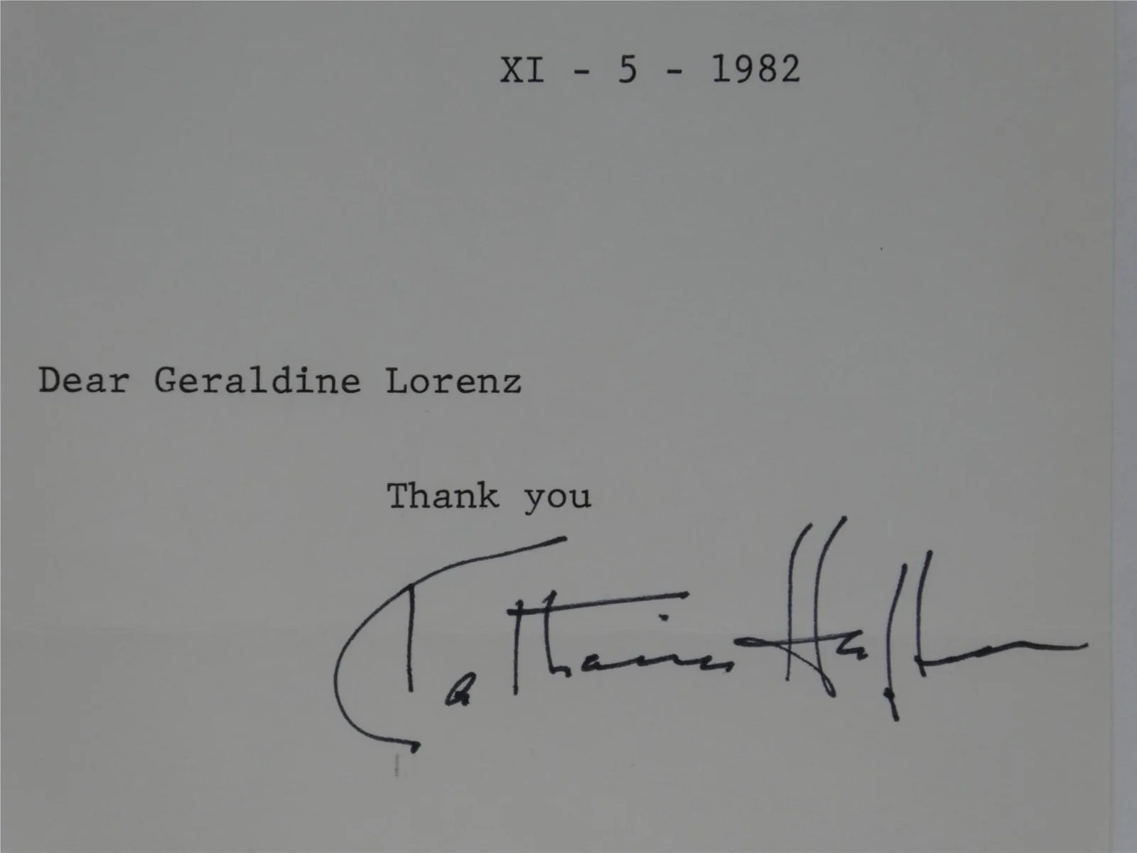 Katherine Hepburn — Katharine Hepburn Signed Typed Letter TLS Autographed 6x8 w/ Envelope, JSA COA, image 3