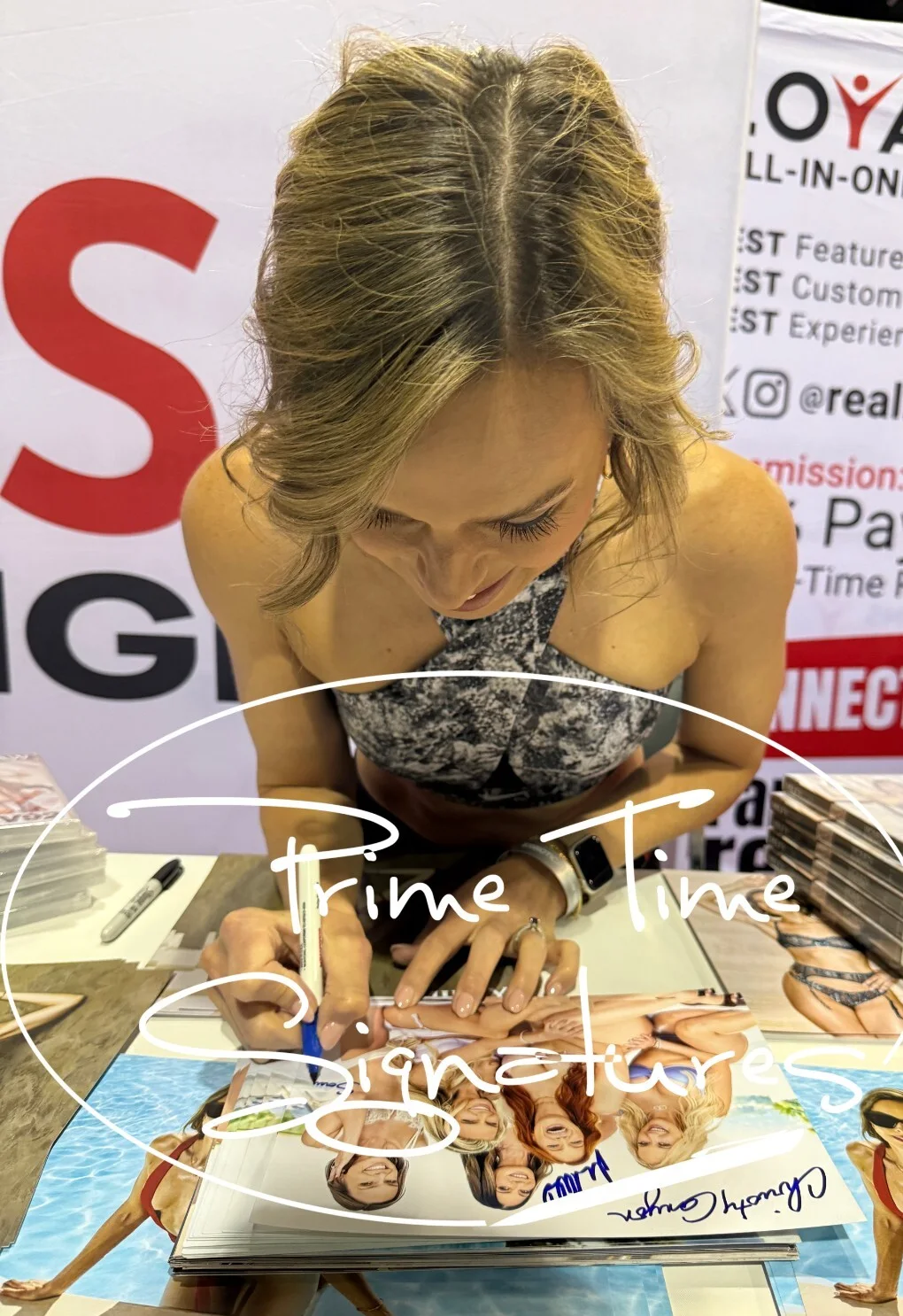 Christy Canyon — Brandi Love Christy Canyon Phoenix Marie Signed 8x10 Adult Photo Auto Beckett, изображение 3