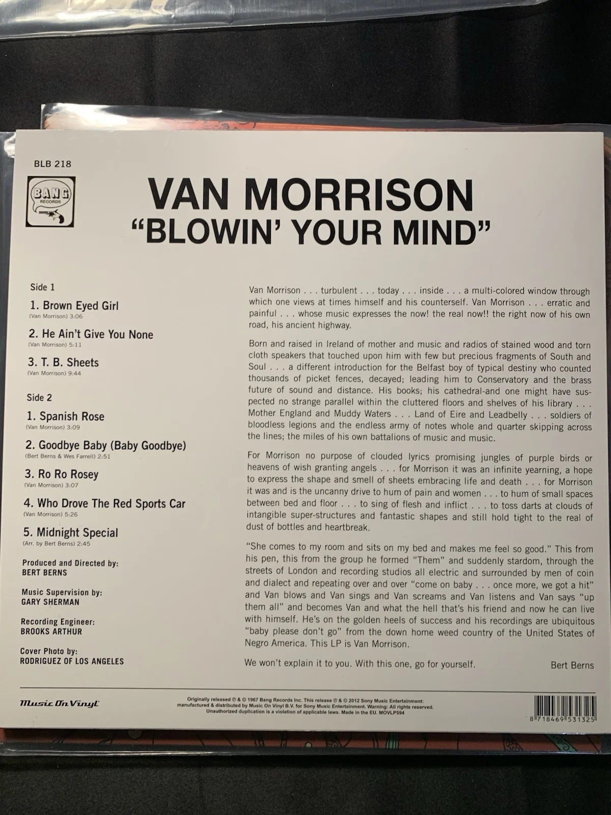 Van Morrison Signed Vinyl Lp Record, image 2
