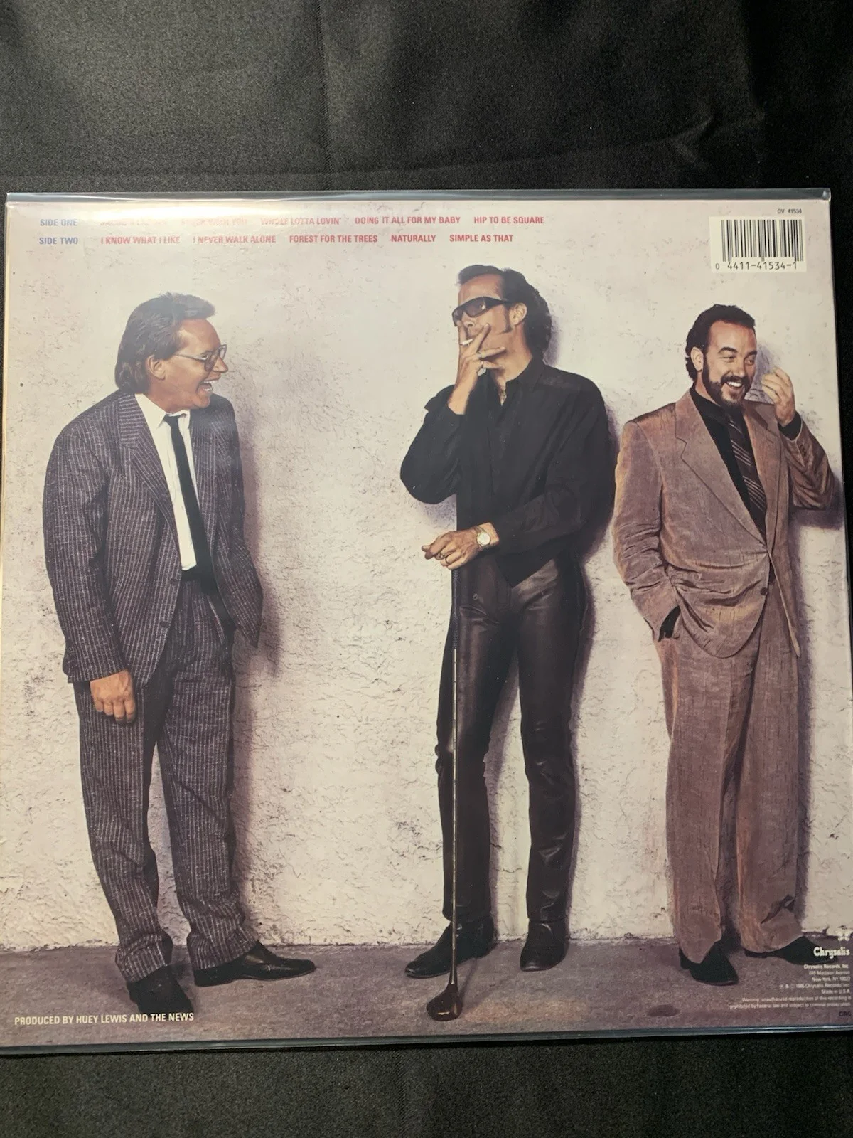 huey lewis signed Vinly Lp Record, image 2