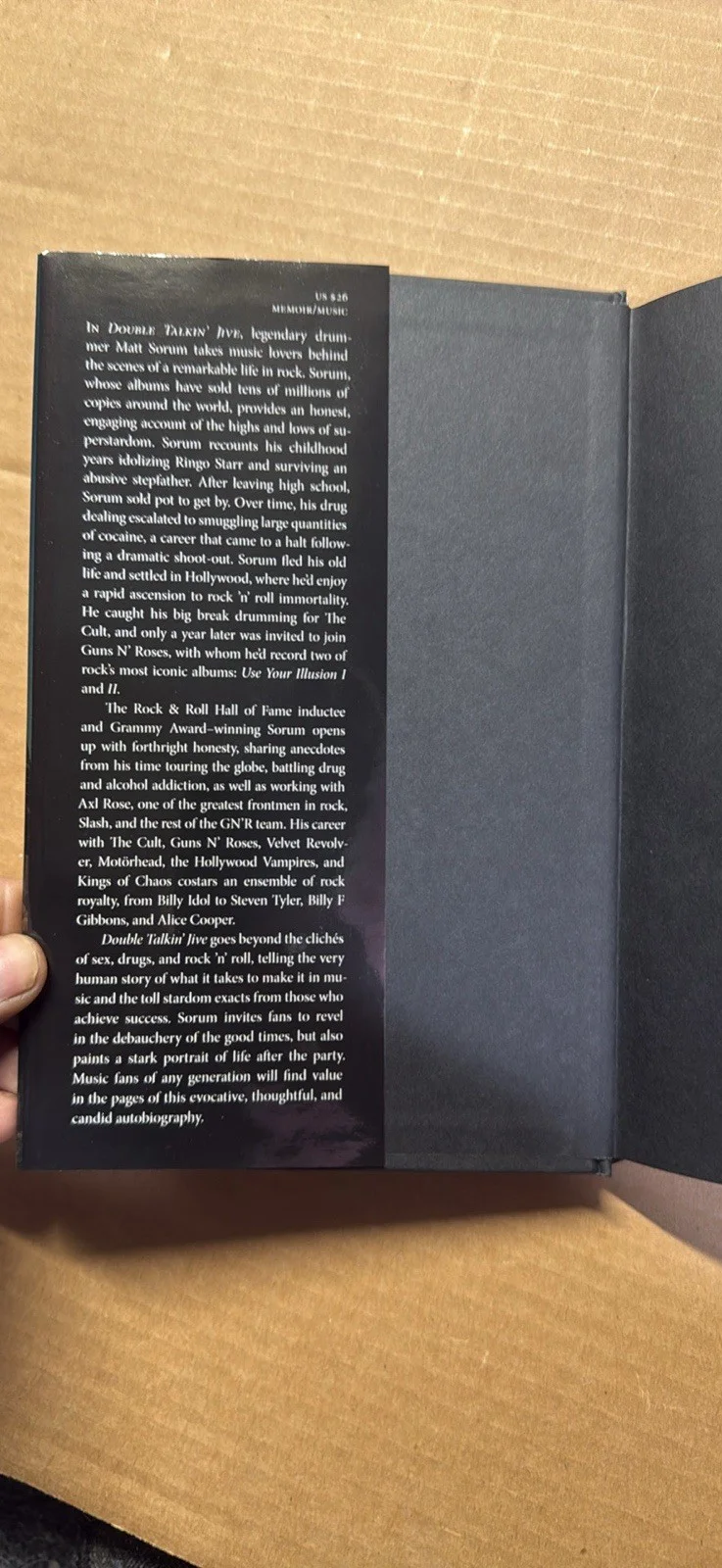 Double Talkin' Jive Signed Hardcover Book by Matt Sorum Original Music Industry, изображение 3