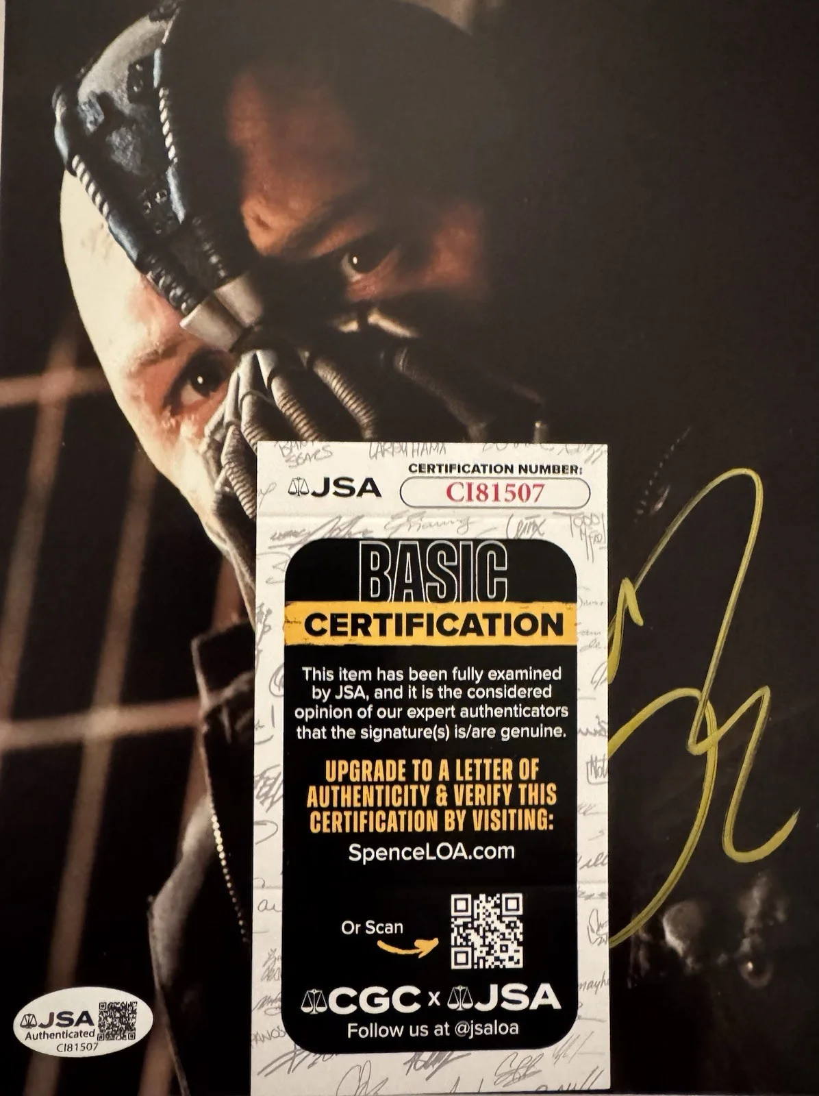 Tom Hardy — Tom Hardy , signed Autographed 8x10 Photo Sexy , Venom , Batman Bane Batman Jsa, изображение 2