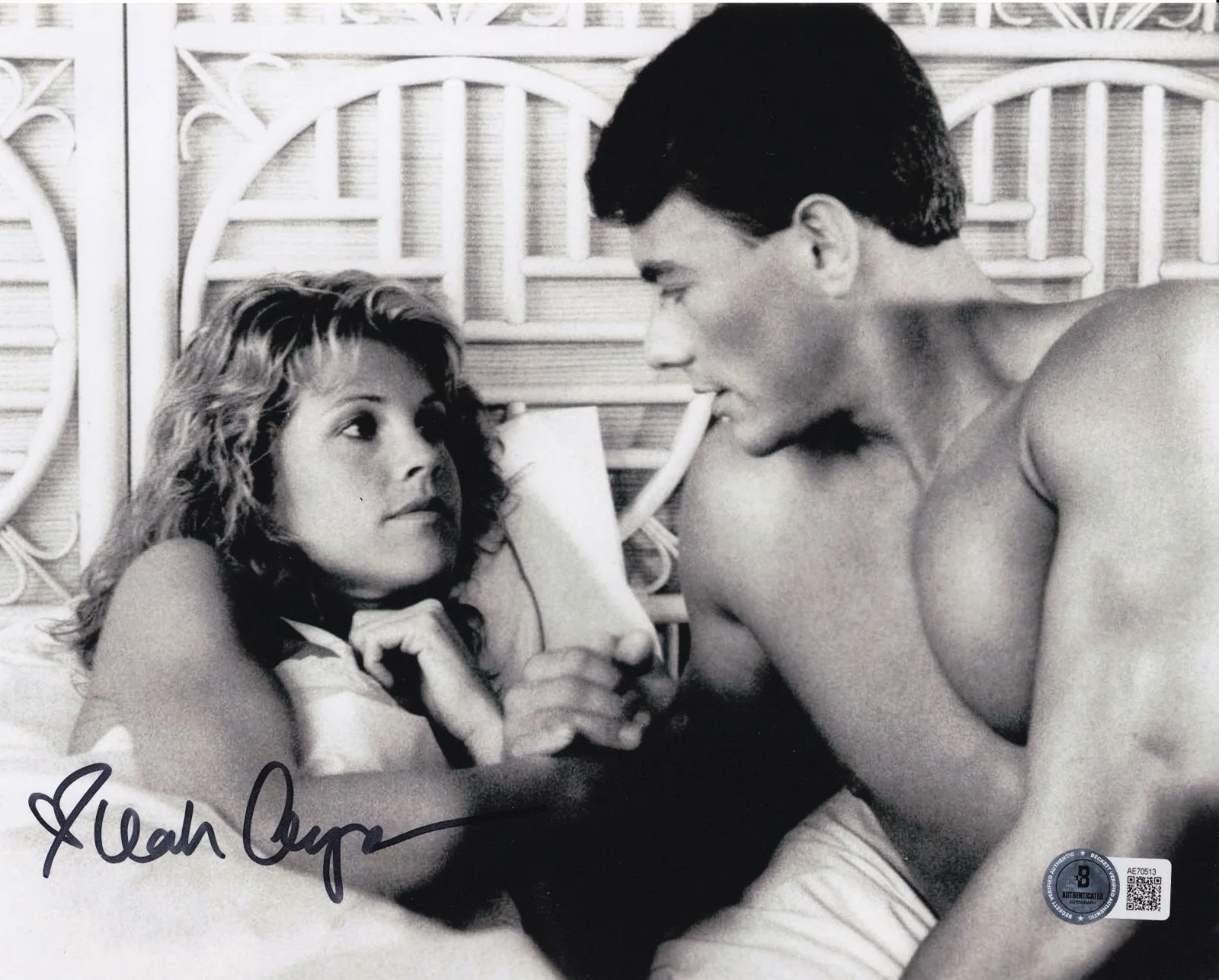 Leah Ayres — Leah Ayres Signed Bloodsport 8x10 Photo BAS COA Auto'd w Jean-Claude Van Damme 3