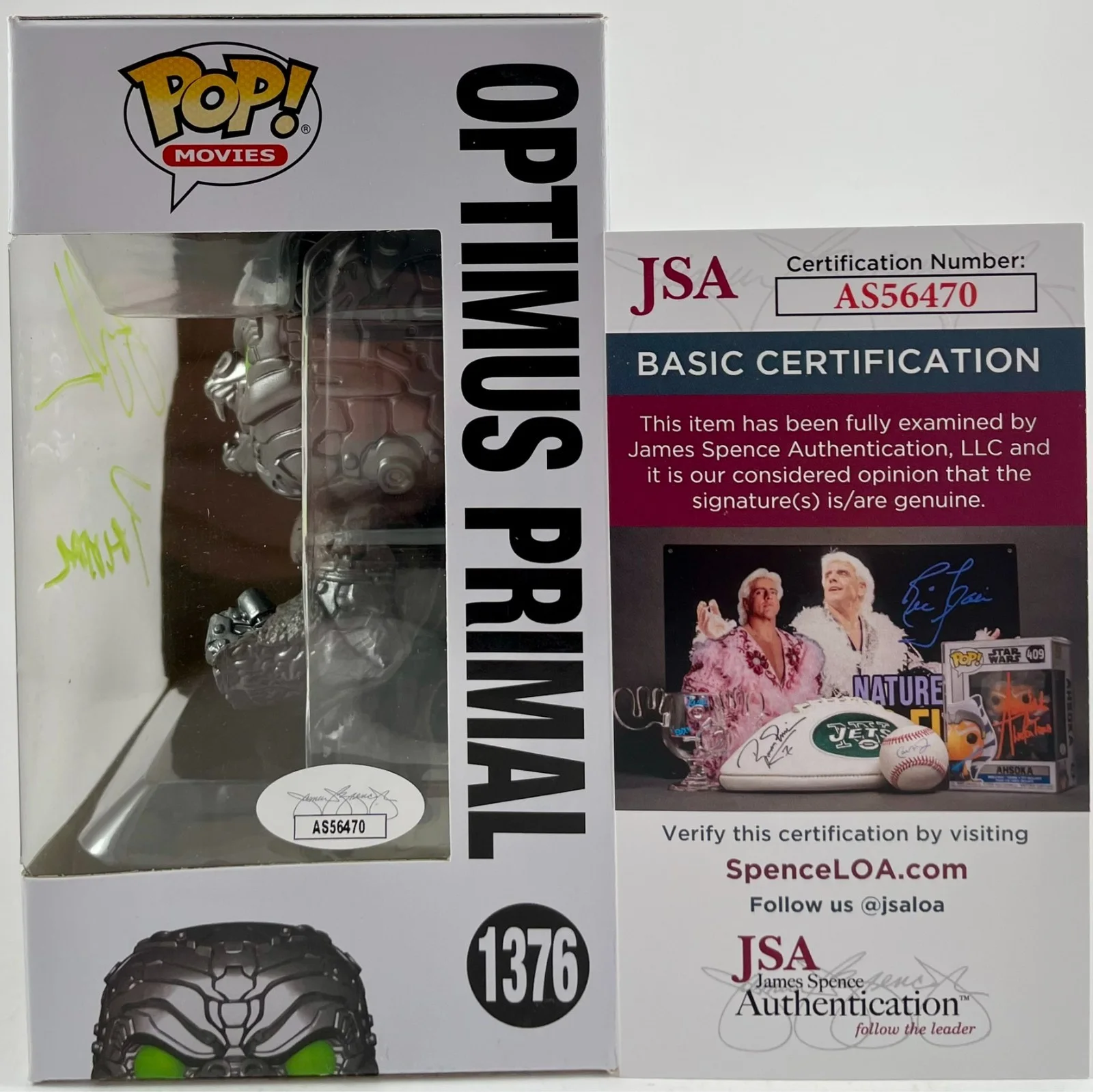 Neil Kaplan — Ron Pearlman Signed Transformers Optimus Primal Funko POP! Autograph JSA COA, image 2